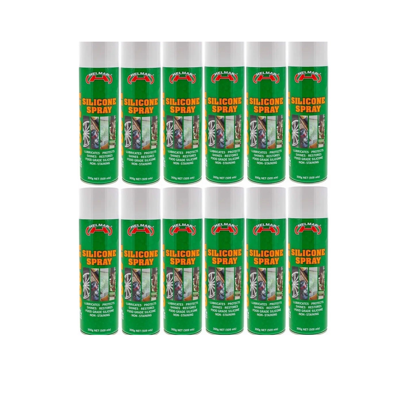 12x Silicone Spray Helmar 300 Lubricant Treadmill Marine Anti Squeak Lube Oil