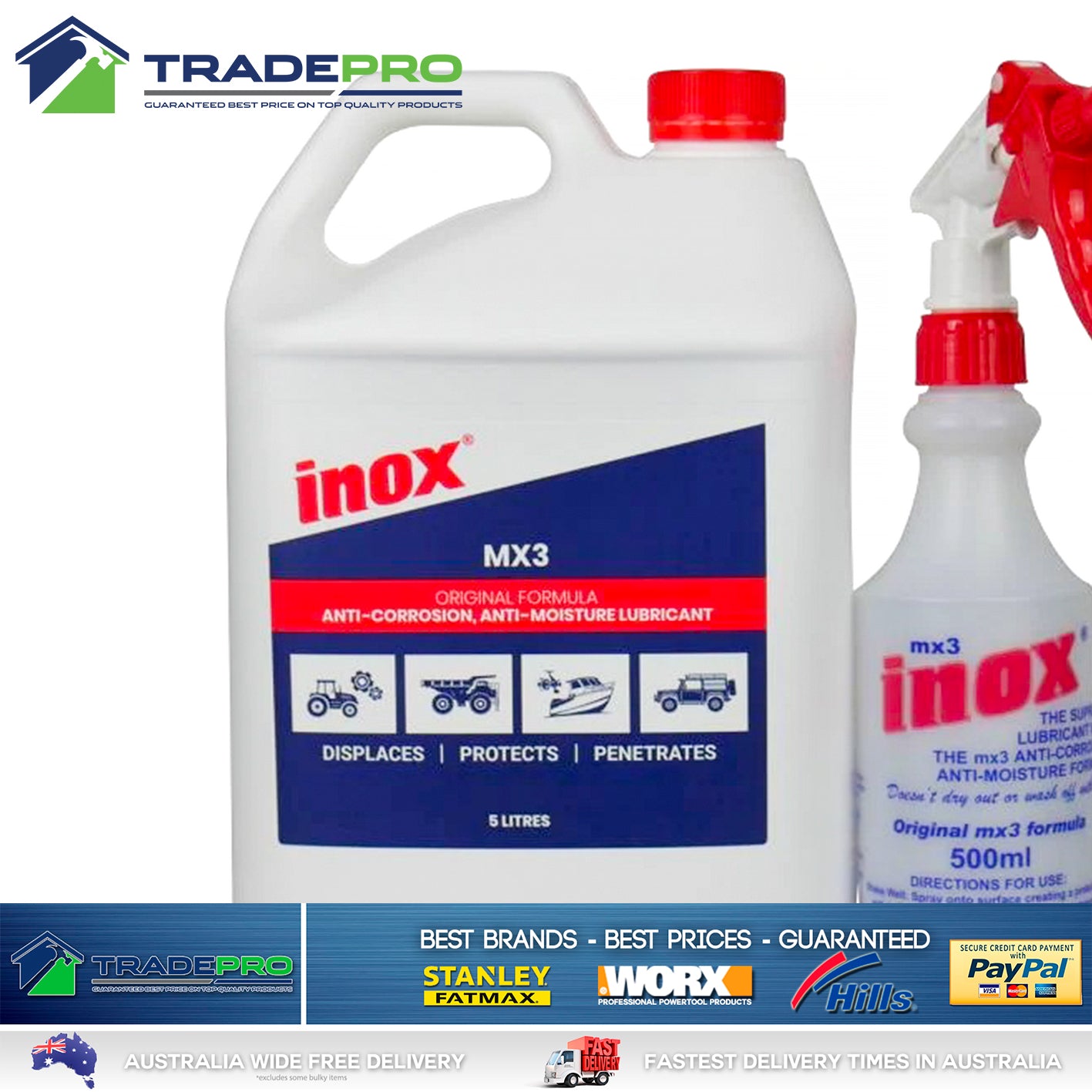 Inox MX3 Anti Corrosion Lubricant 5 Litre Spray Protect Marine Auto 5Ltr 2294734