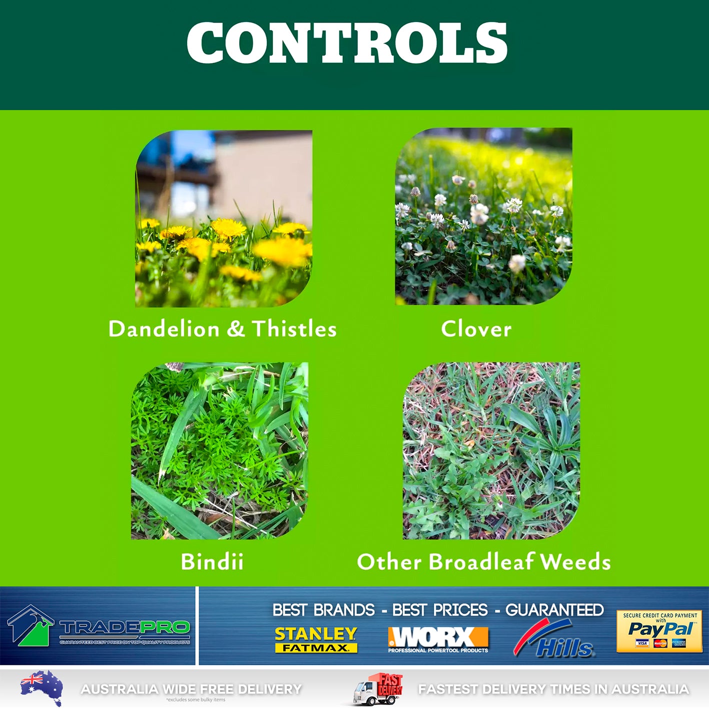 Yates PRO 10kg Buffalo Pro Weed 'n' Feed Granular Weed Killer and Fertilizer