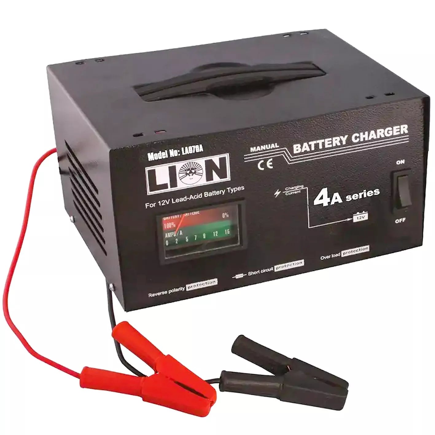 Battery Charger PRO 12V 4 Amp Arlec Style Auto Car Bike Trickle Charge Lion