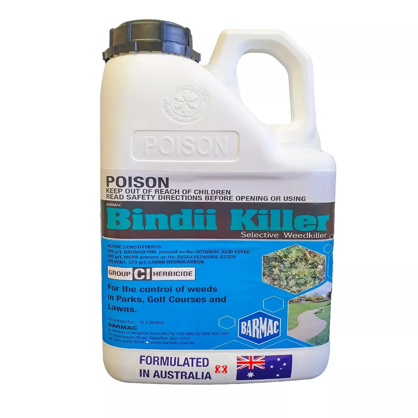 Bin-Die 5Ltr Clover Oxalis Bindi Killer 5L Selective Lawn Weed Kill Buffalo Safe