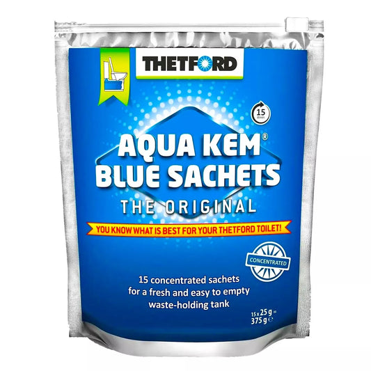 Thetford Aqua Kem PRO Concentrated Toilet Sachets 15 Pack Blue Original ComChem