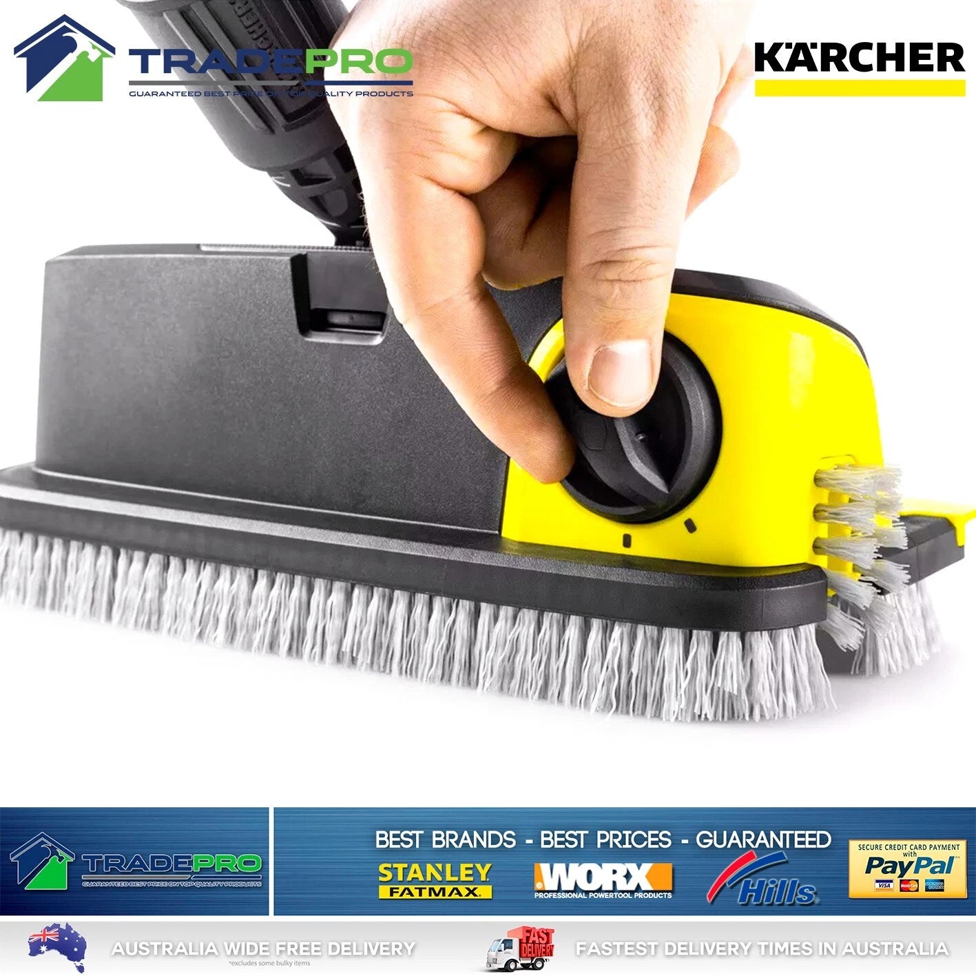 Karcher Pressure Washer Scrubber Brush PS 30 PLUS Water Deck Concrete Cleaner