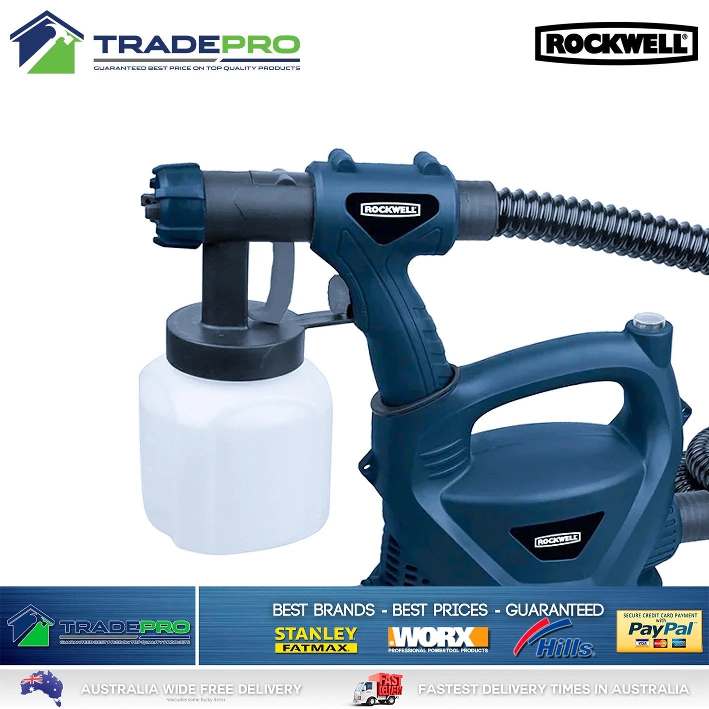 Paint Spray Gun Rockwell Electric Airless Sprayer 500W Out Performs W95 Wagner