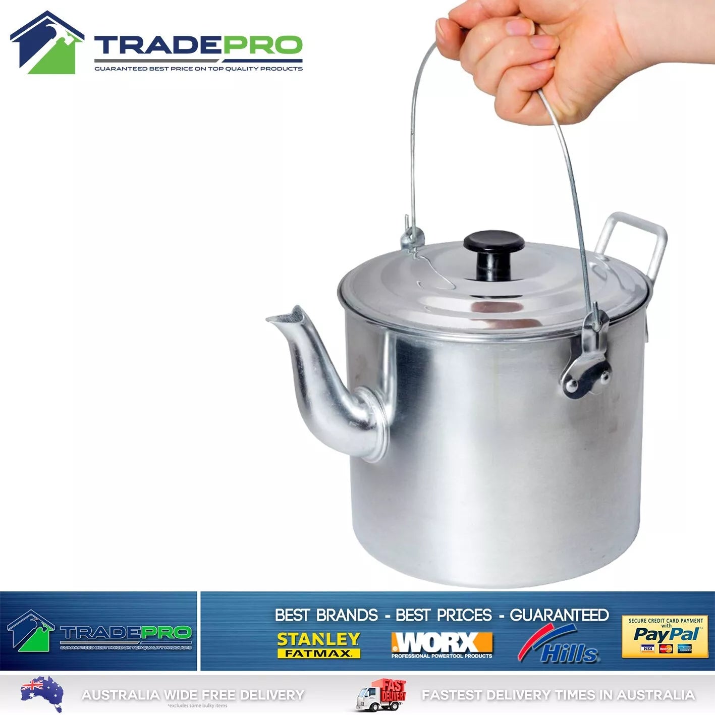 Billy Teapot 2.8L Camp Fire Water Boiler Aluminium Boil Pot Camping Hiking PRO