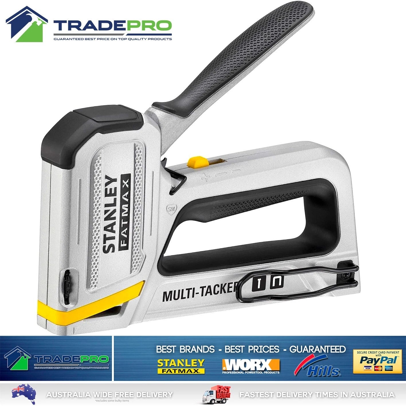 Staple Gun Brad Nailer Stanley Heavy Duty 2in1 FatMax Stapler Sharpshooter PRO