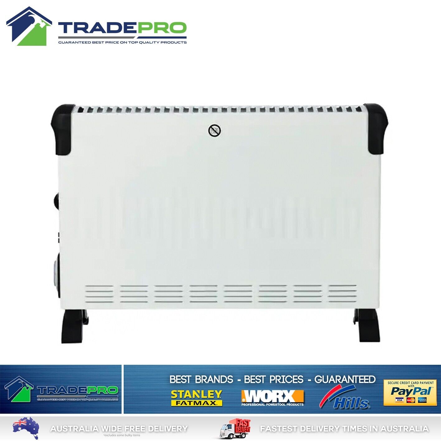 Heater Convector with Timer 2000W Goldair Metal Radiant Heat Indoor Electric