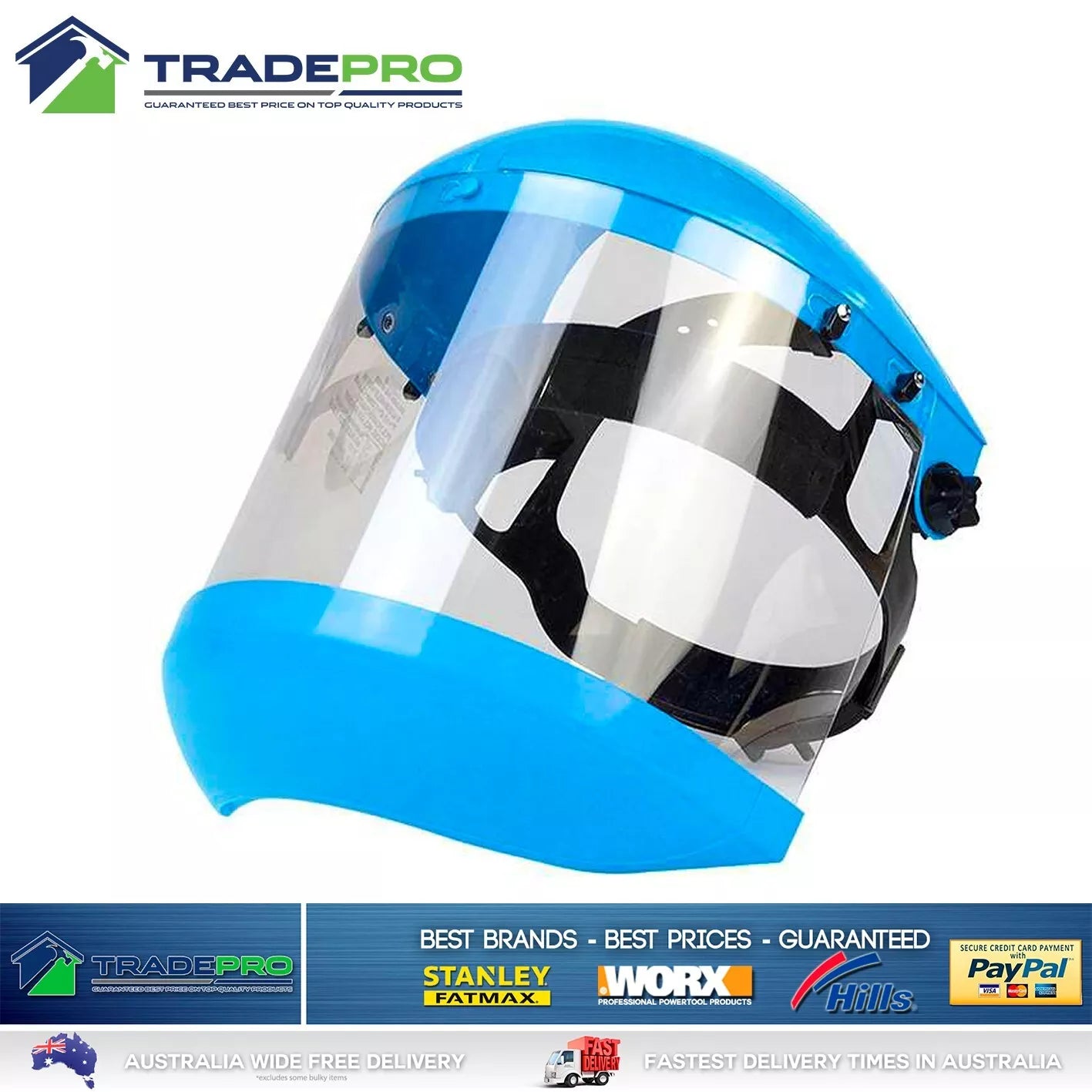 Safety Face Shield OX Aust Cert Eye Protection Visor Hard Hat Helmet PRO