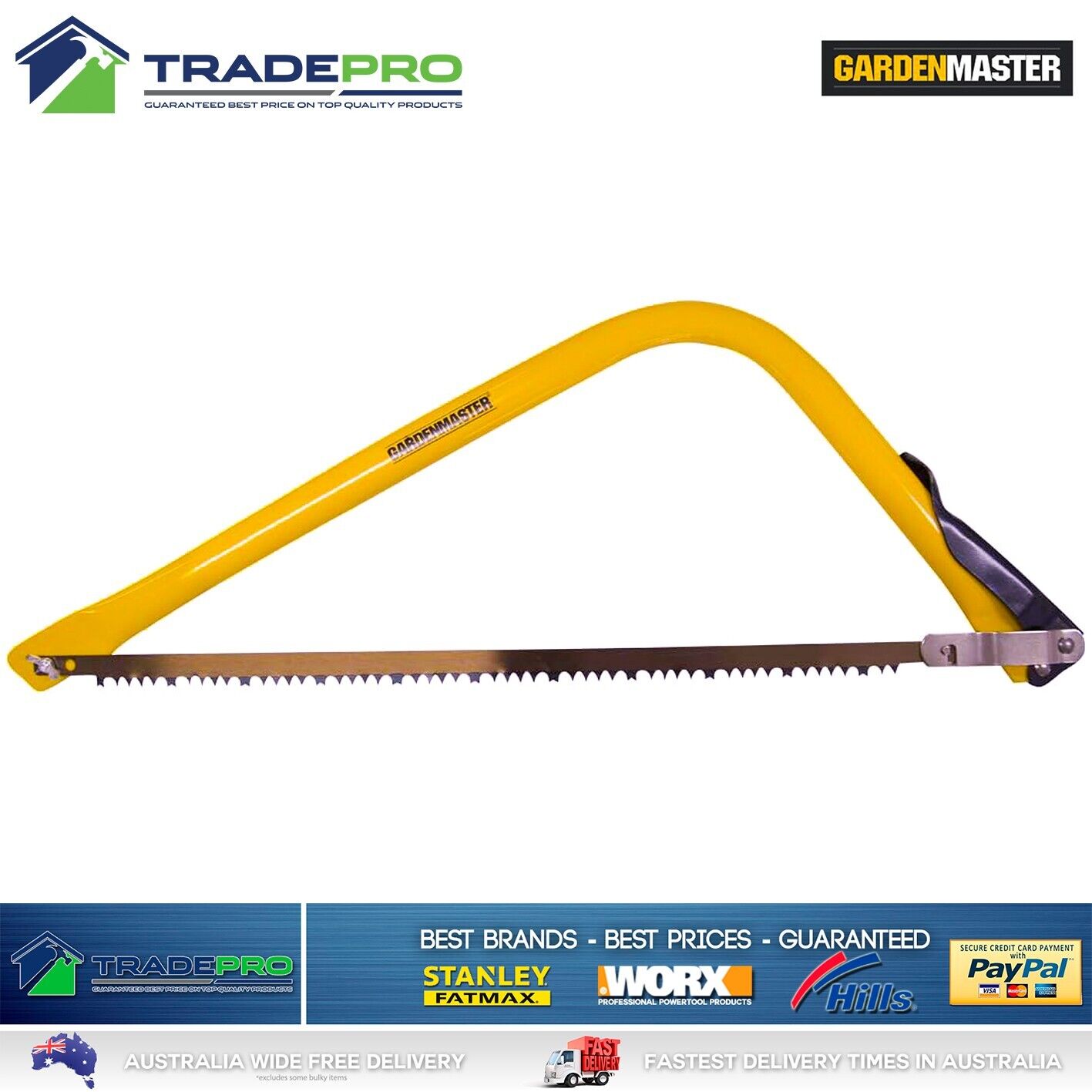 Bowsaw 530mm 21" Gardenmaster PRO Wood Hardpoint Bow Saw Pruning Tree Timber