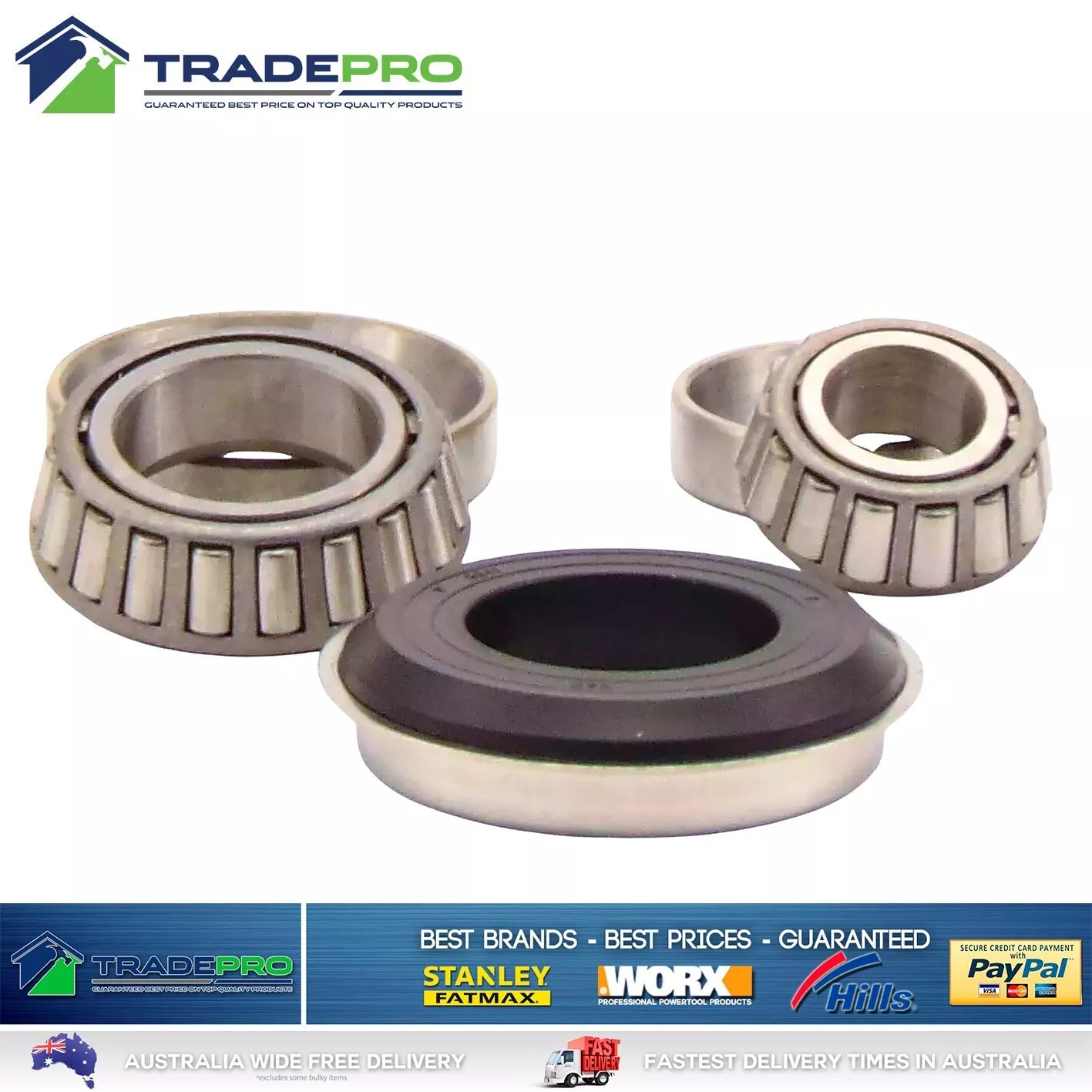 2x Wheel Bearing Kit Waterproof Seal Holden Axle LM67048 LM11949 Marine Trailer