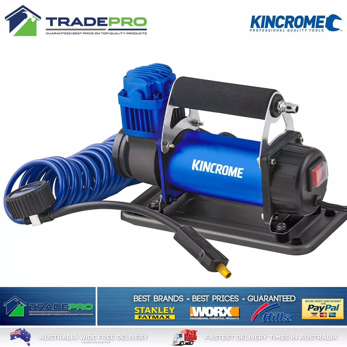Kincrome Air Compressor Ranger 12v Tyre Inflator 4WD Heavy Duty Pump Electric