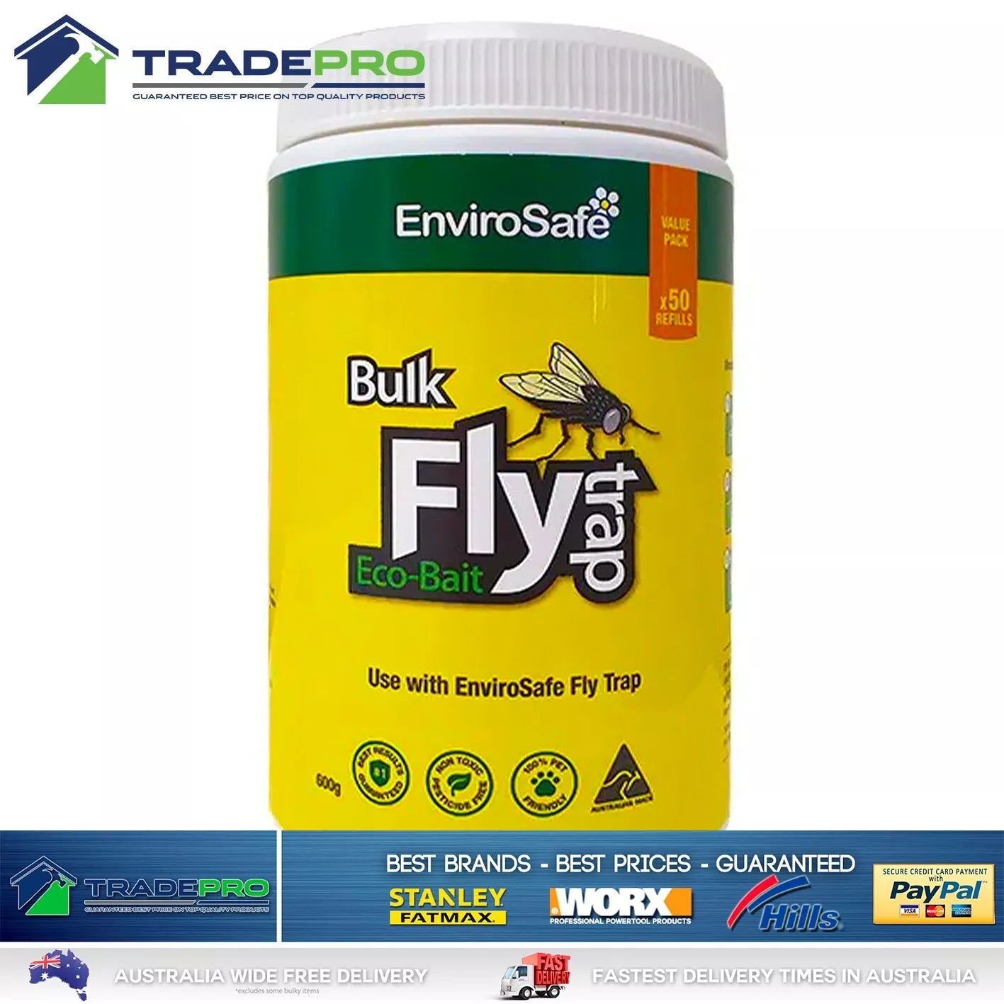 Envirosafe® Fly Attractant Refill Bulk 600g Eco Pack for Fly Bait & Wasp Trap