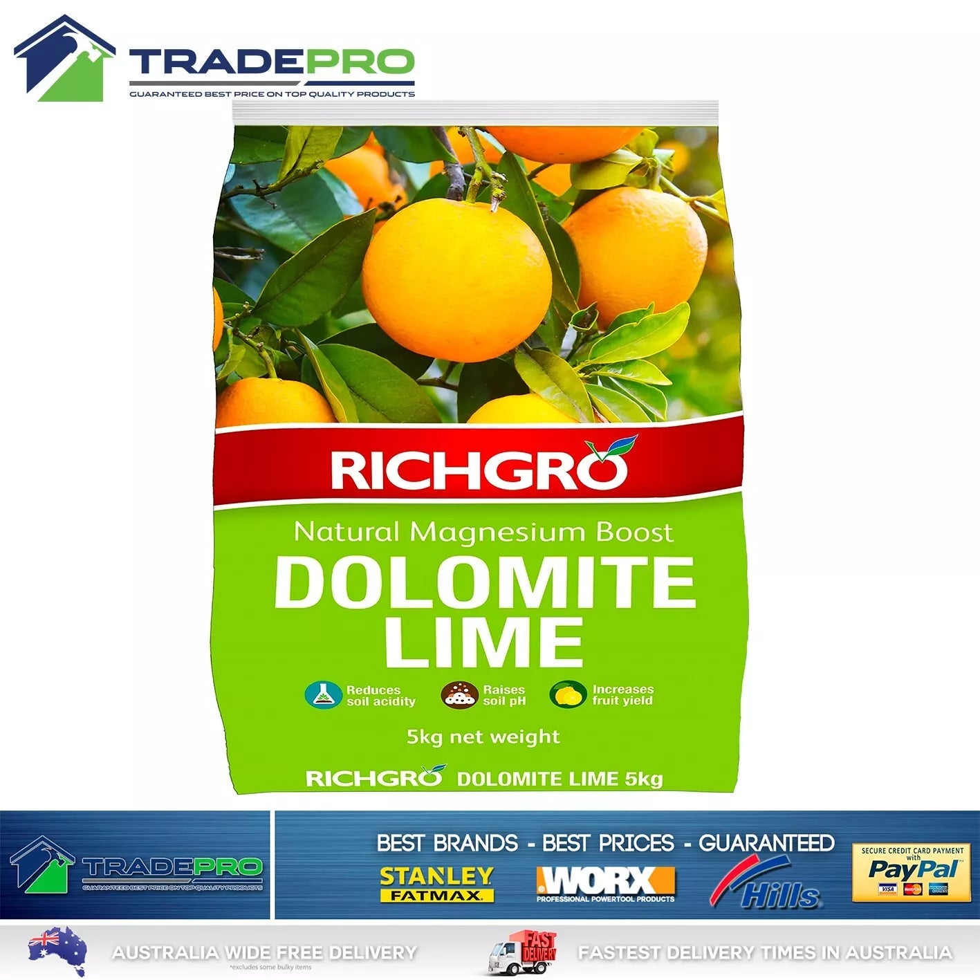 Dolomite 5kg Garden Fertiliser Soil Sweetener Lime Magnesium Calcium Boost PRO