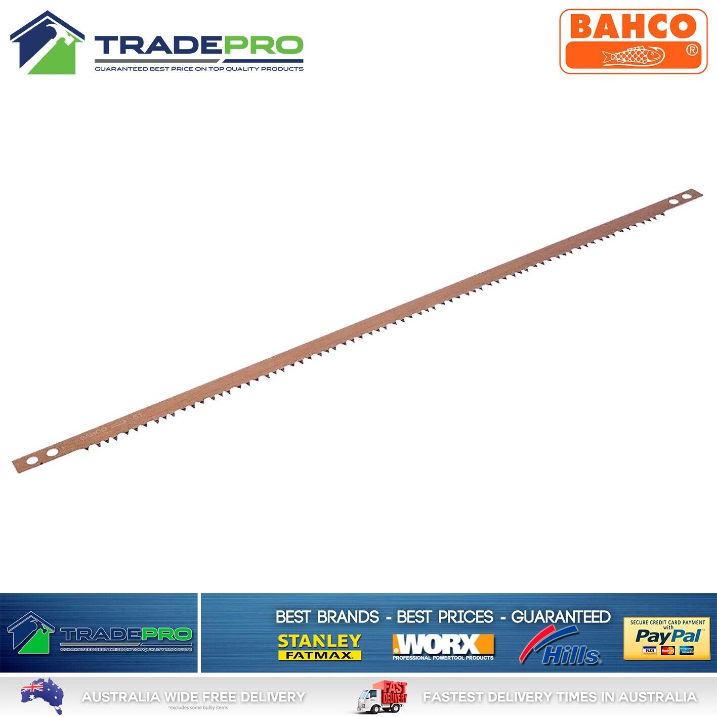 Bowsaw Blade Bahco 530mm 21" Uni-Fit Dry Wood Hardpoint PRO Pruning Lop Tree Saw