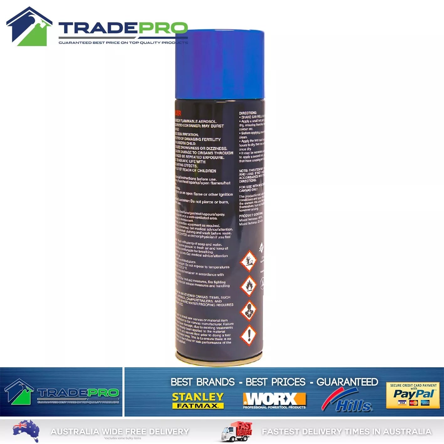 Canvas Fabric Water Proofer Upholstery Protector Spray 325G Scotch Guard Repel