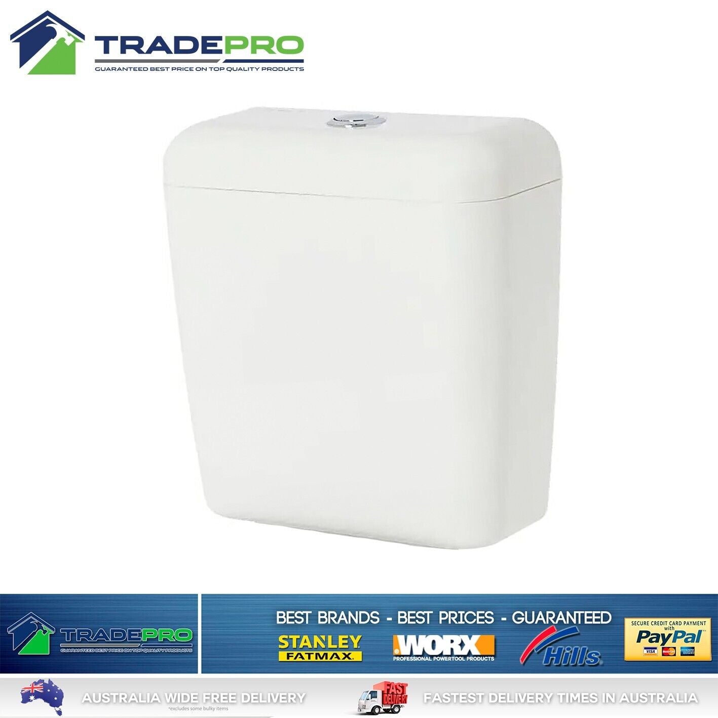 Toilet Cistern with Seat & Link Marbletrend MkII WELS Approved Modern Compact