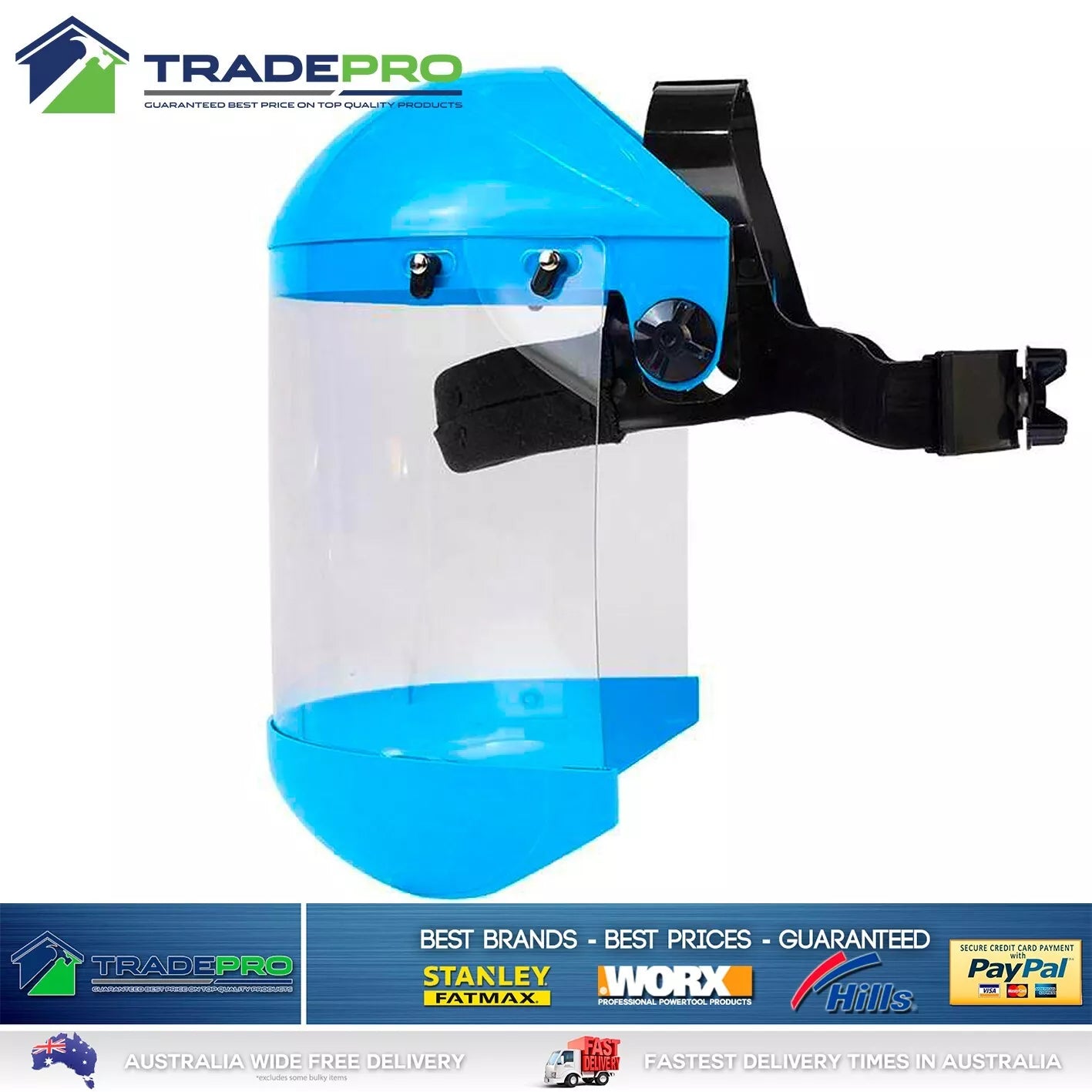 Safety Face Shield OX Aust Cert Eye Protection Visor Hard Hat Helmet PRO