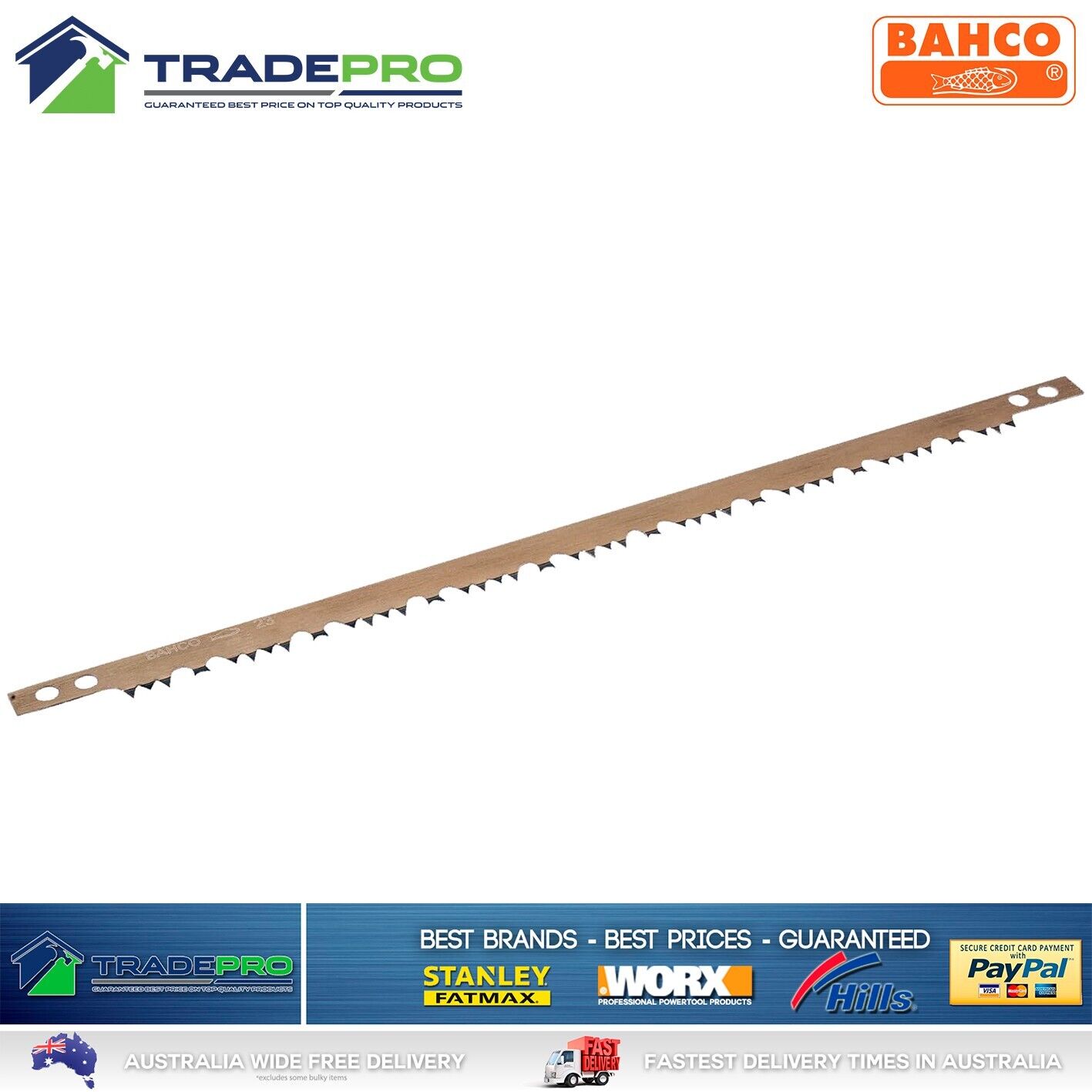 Bowsaw Blade Bahco 530mm 21" Uni-Fit Wet Green Wood Hardpoint Raker PRO Pruning