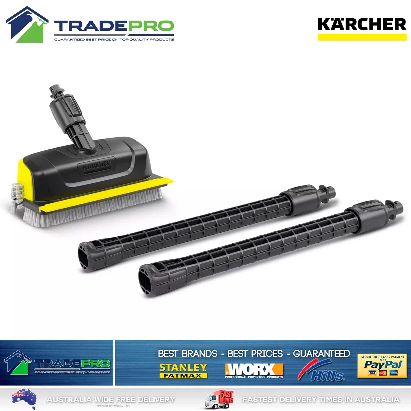 Karcher Pressure Washer Scrubber Brush PS 30 PLUS Water Deck Concrete Cleaner