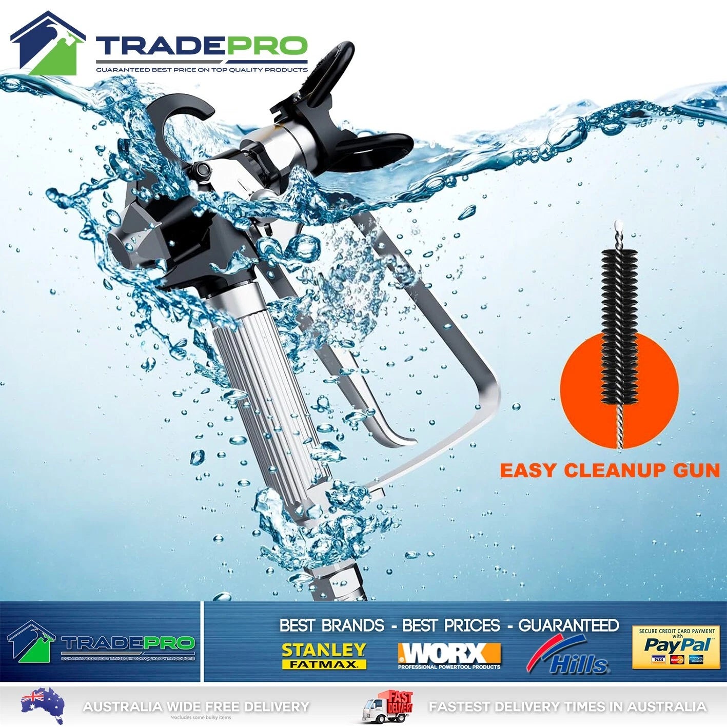 Pro Airless Paint Sprayer High Pressure Spray Gun Machine 1200W Wall Roof Door