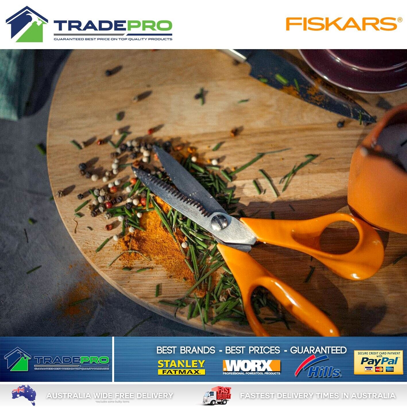 Fiskars Pro Scissors Kitchen Shears Universal Classic 18cm Cutters Finland