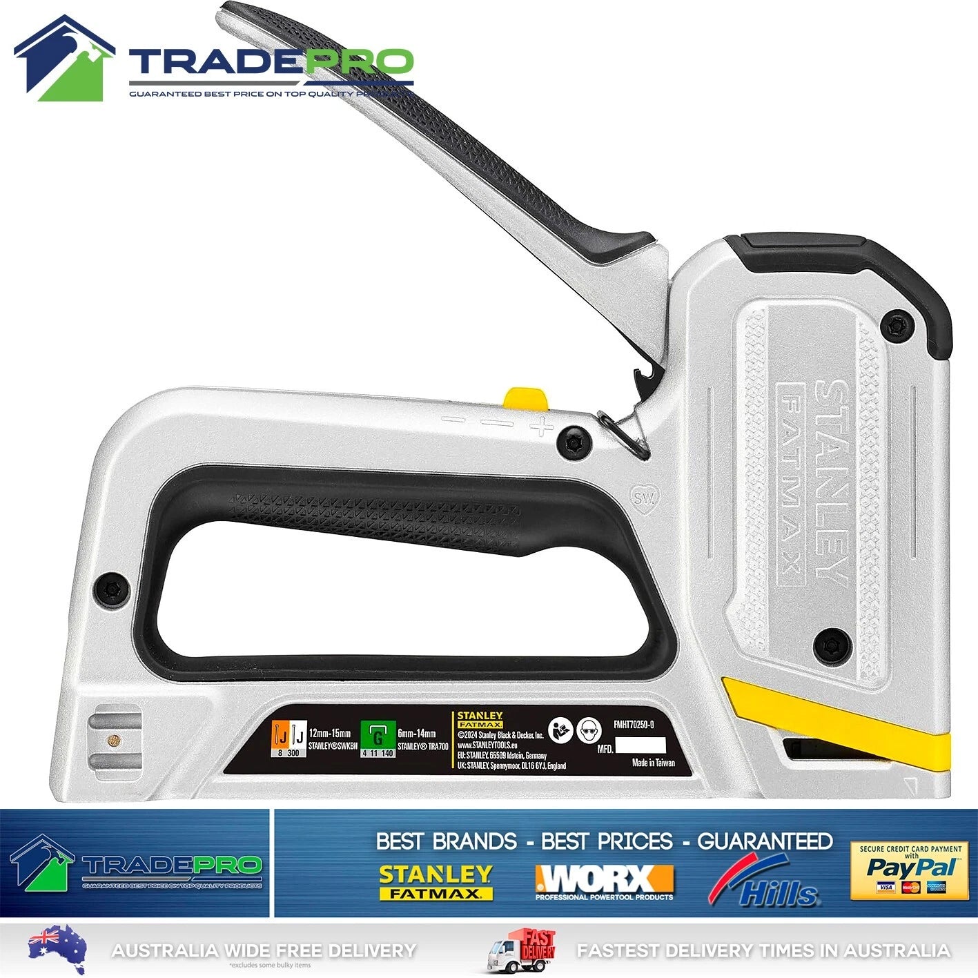 Staple Gun Brad Nailer Stanley Heavy Duty 2in1 FatMax Stapler Sharpshooter PRO
