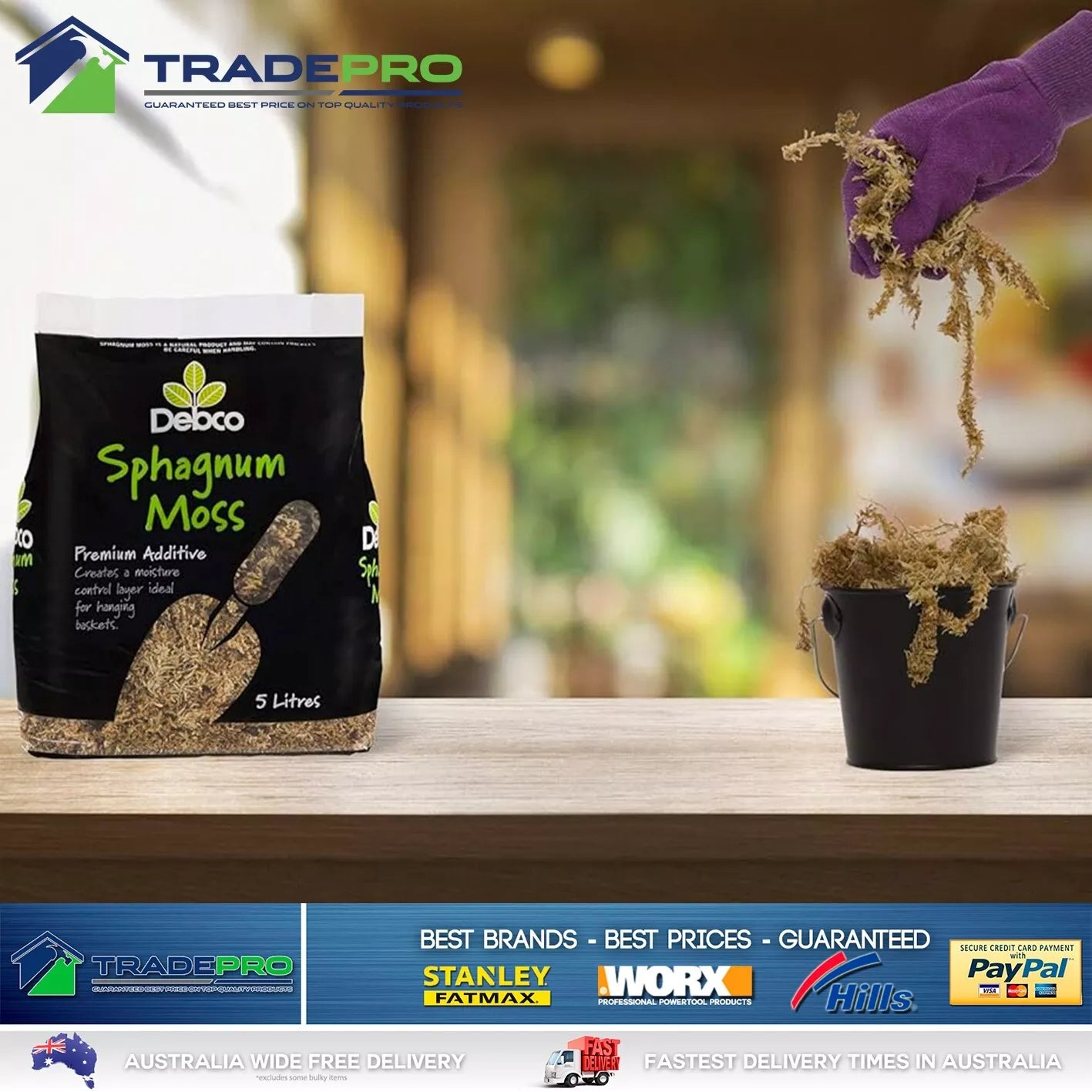 Sphagnum Moss 5L Debco Hanging Basket Mix Propagation Plants Pots Carnivorous