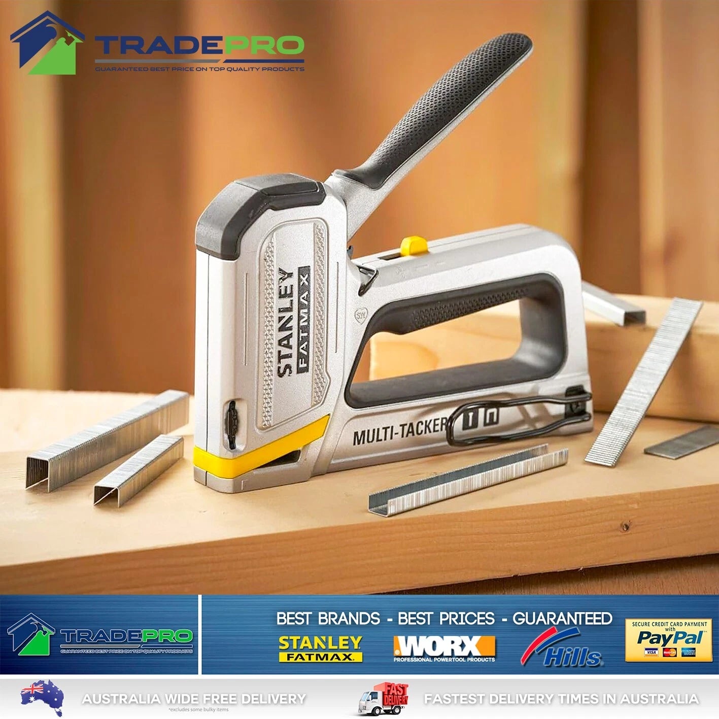 Staple Gun Brad Nailer Stanley Heavy Duty 2in1 FatMax Stapler Sharpshooter PRO