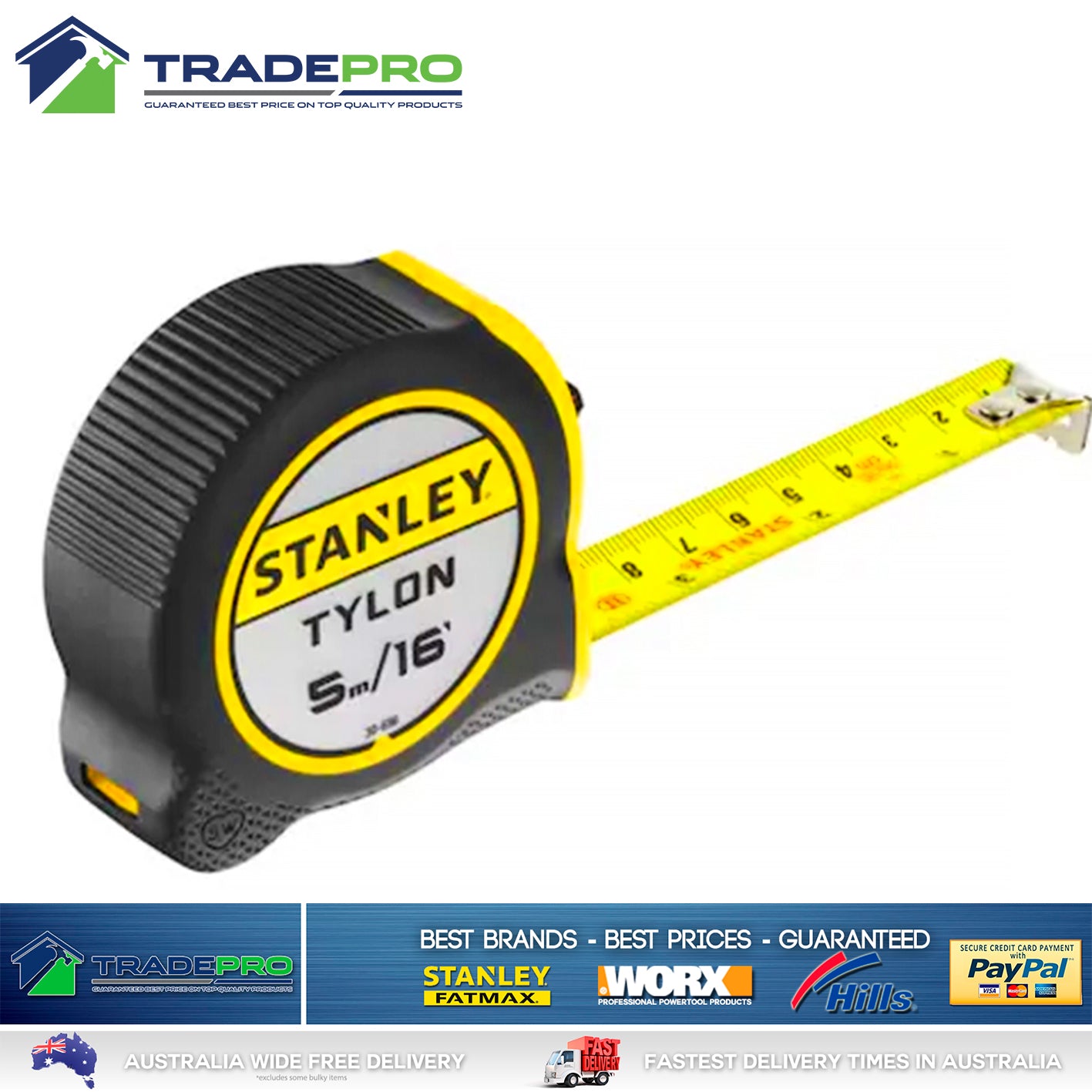 Stanley® Tape Measure 5m Metric Imperial Fatmax Premium Tylon Quality 2549020