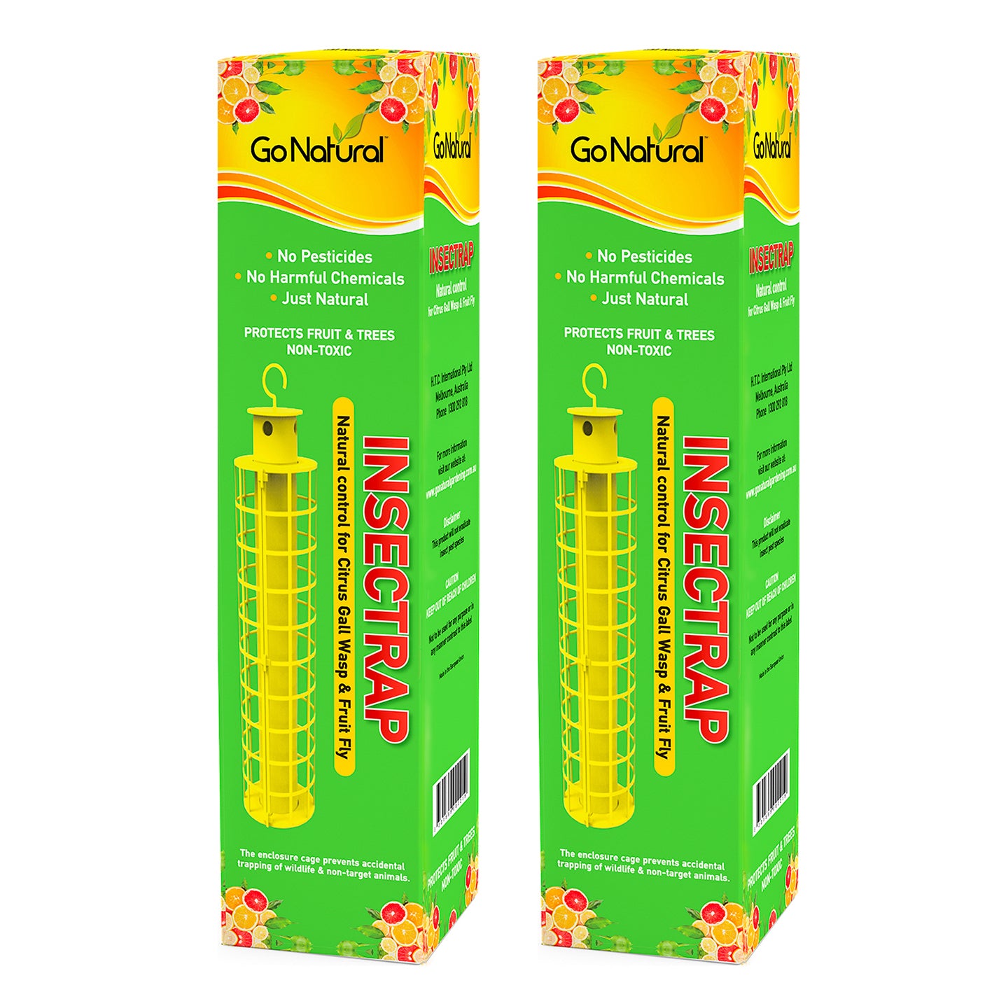 2x Fruit Fly Wasp Aphid Insect Traps Go Natural Catcher Killer Bait Trees Citrus