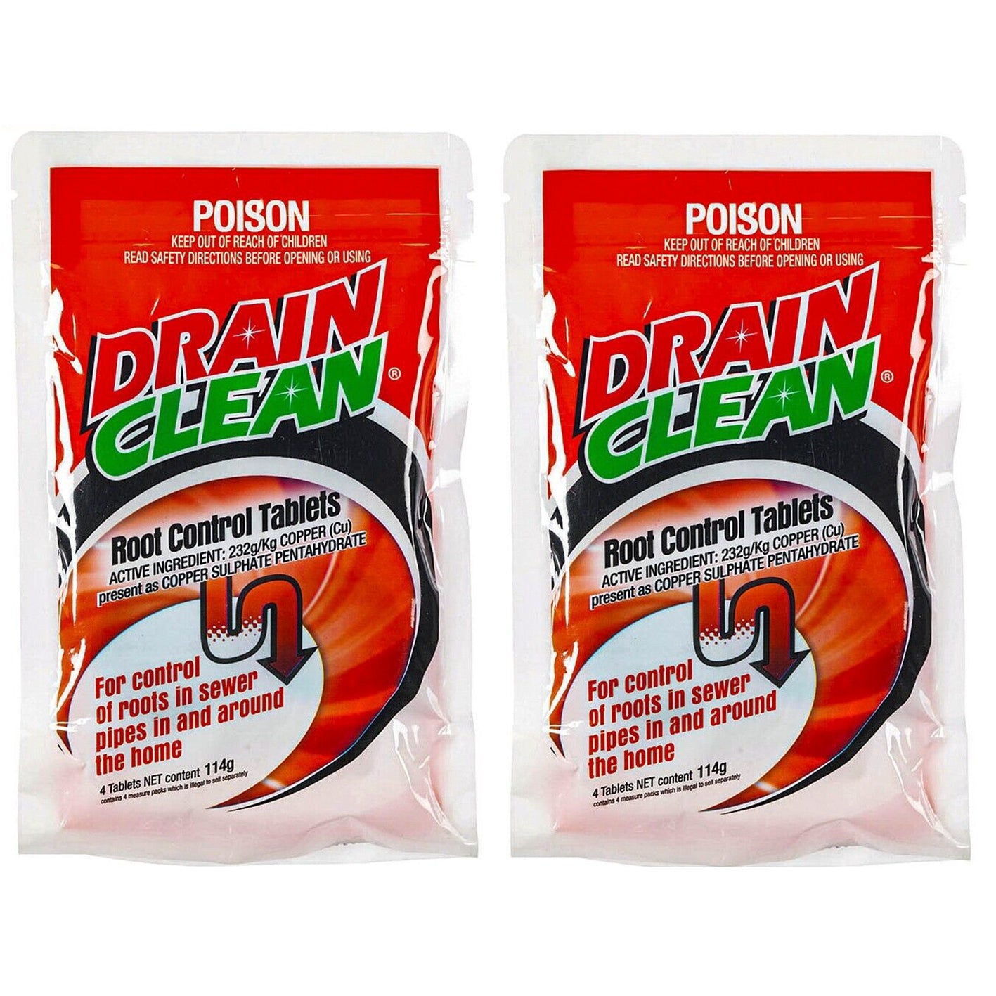 Root Control 8x Tablets 114g Sewer Pipe Toilet Copper Tree Rootox Drain Cleaner