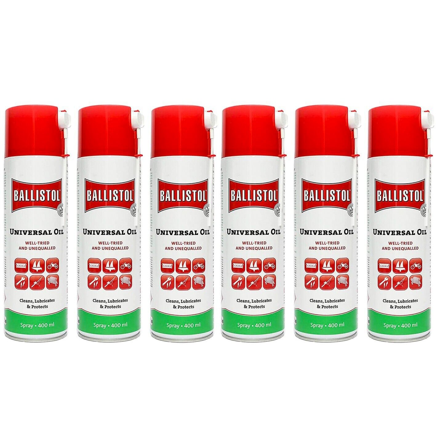 6x Ballistol Lubricant 400ml 310g Cleaning Oil Aerosol Gun Firearm Spray Protect