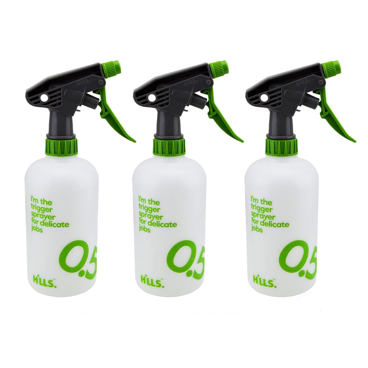 3x Spray Bottle 500ml Hills® Trigger Gun Misting Sprayer Flowers Restaurants
