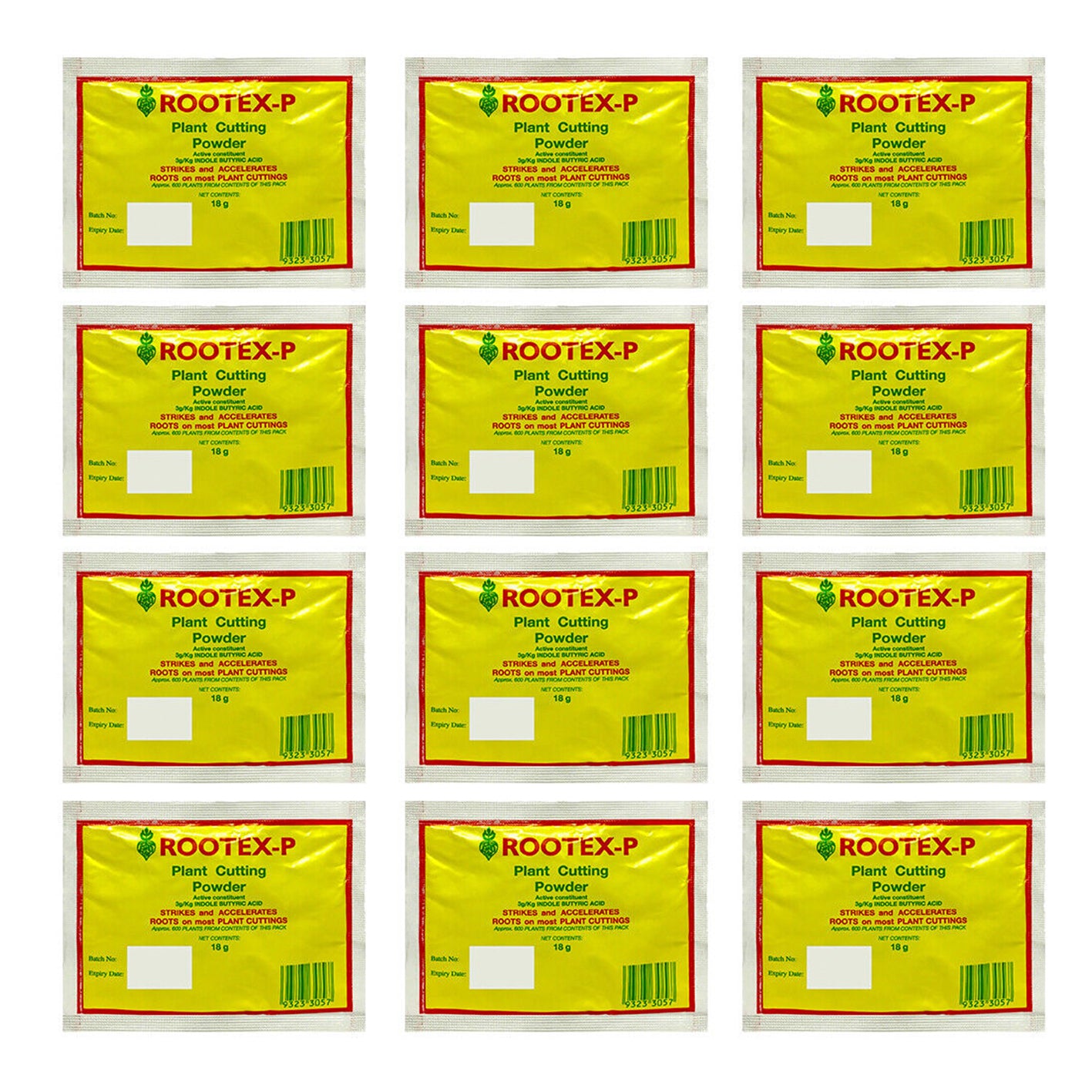 Rootex PRO 12x 18G Plant Cutting Cloning Powder Hormone Hydroponic Rooting Root