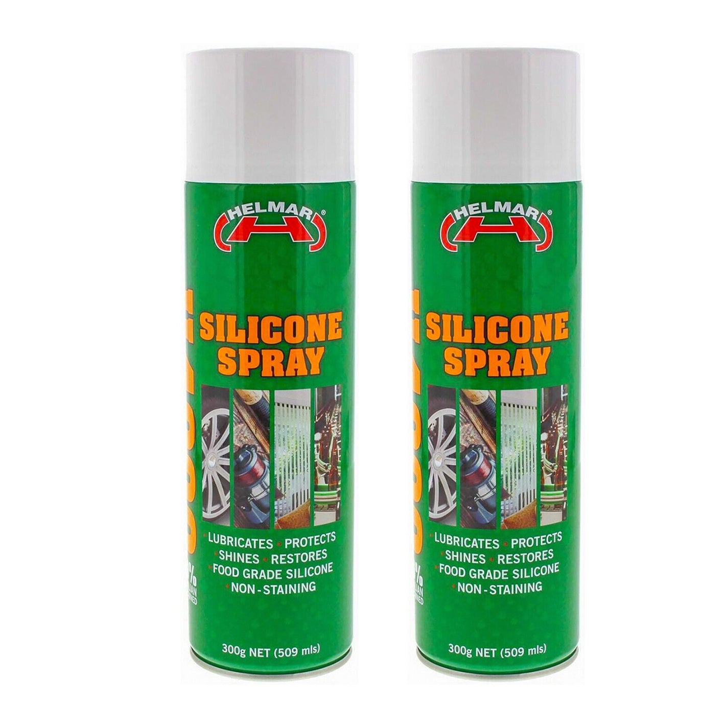 2x Silicone Spray Helmar 300 Lubricant Treadmill Marine Anti Squeak Friction Oil