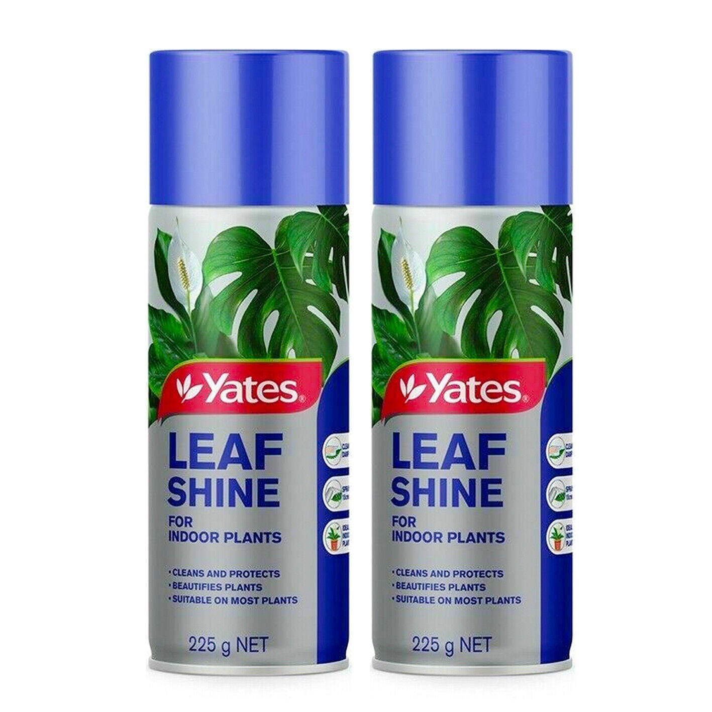 2x Yates Leaf Shine Aerosol Insecticide Spray Indoor Plants 225g Garden Bulk PRO