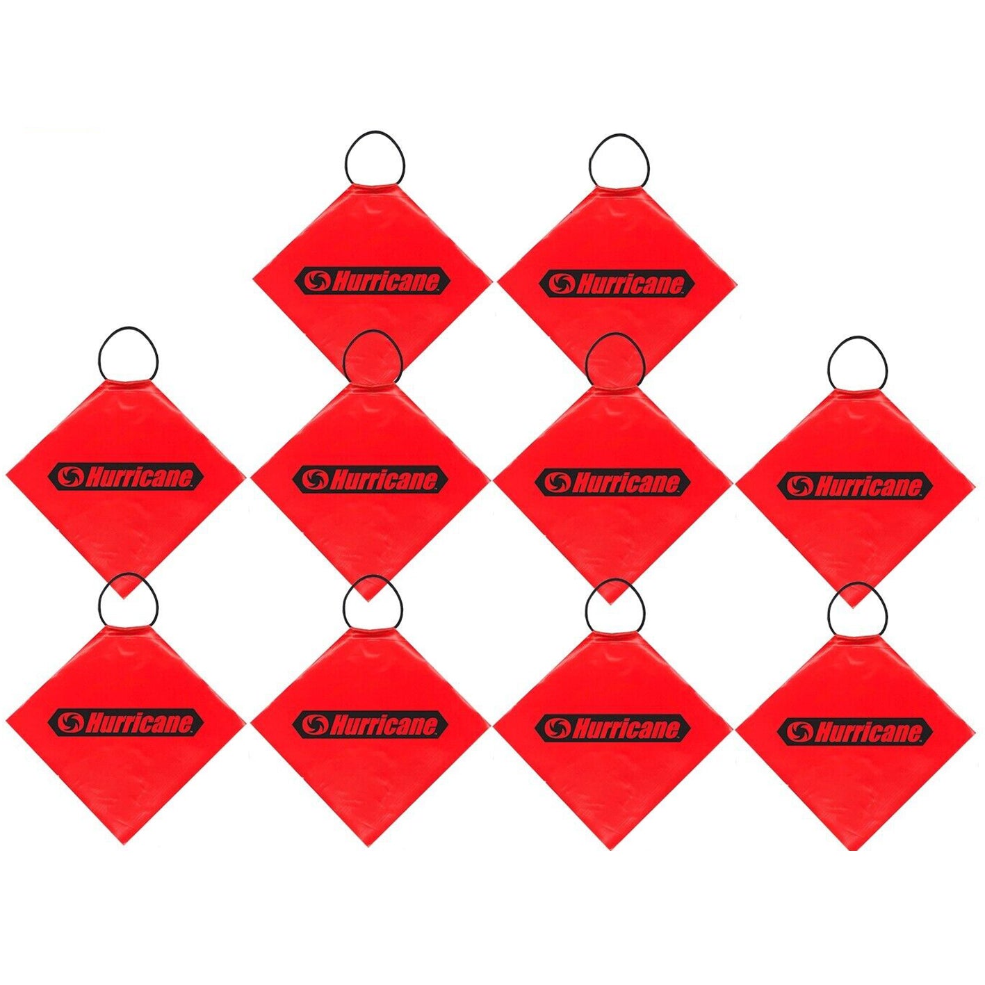 10x Safety Flag Trailer Load Propellor Signal Flag Bulk Orange Hi-Vis Truck Car