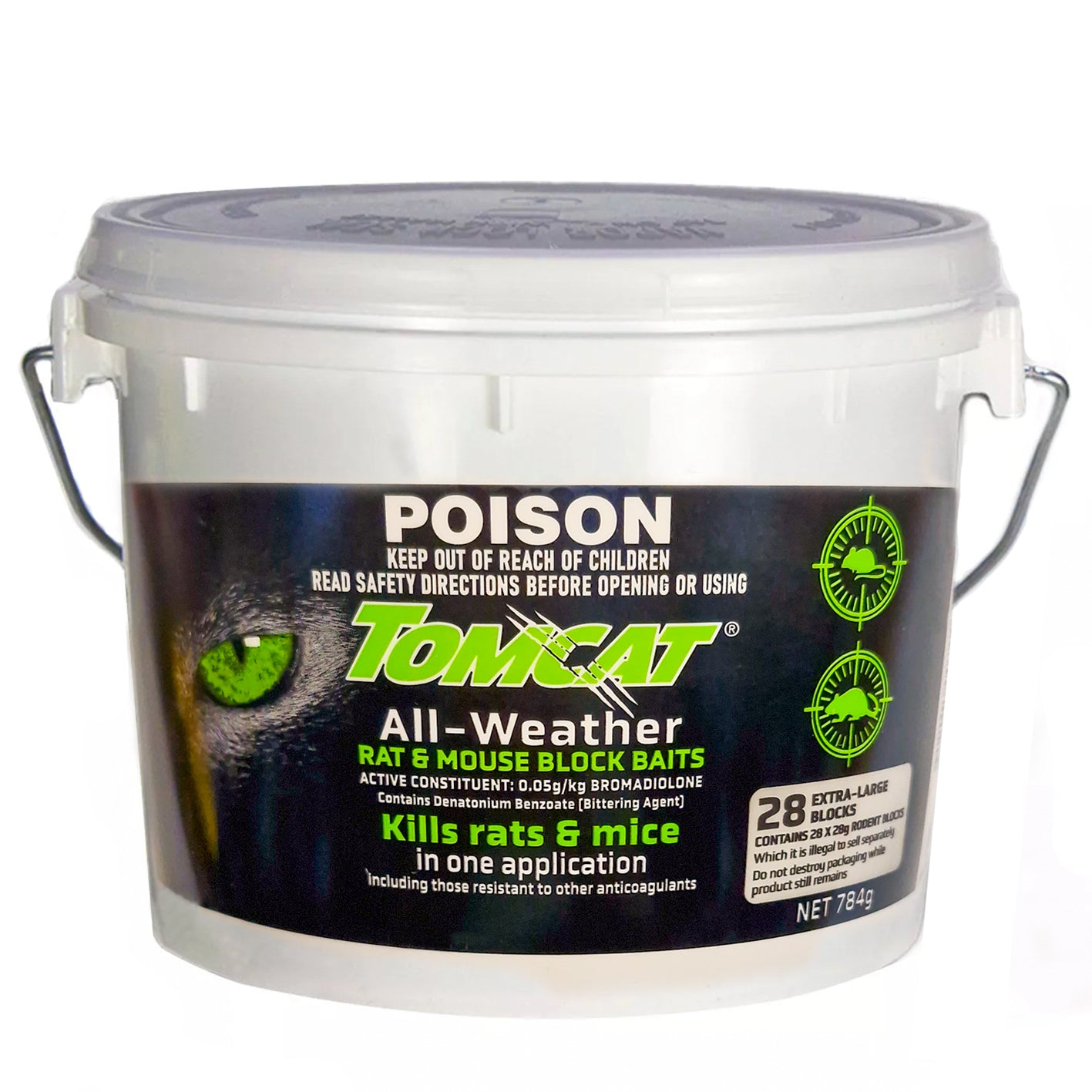 Tomcat Ultra All Weather Blox 784g PRO Rat Bait Mouse Trap Poison Rodent Killer