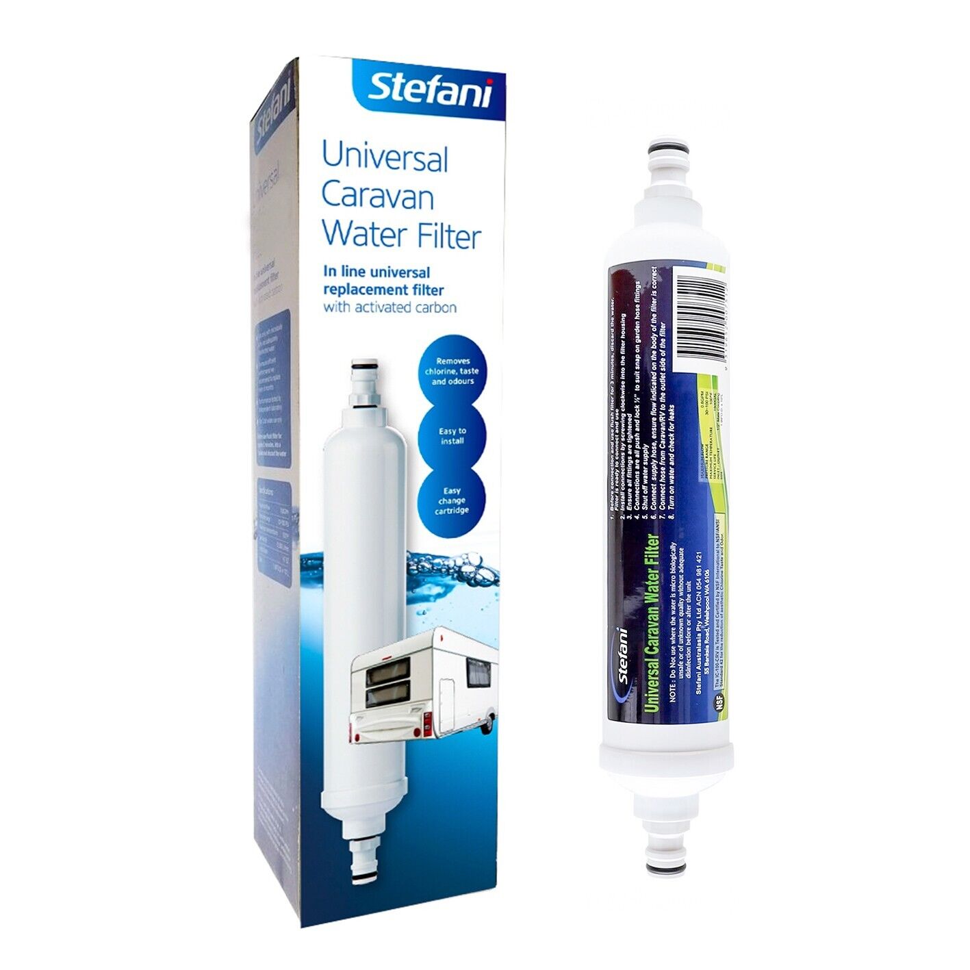 Caravan Inline Water Filter Stefani Premium RV Boat House Jayco Motorhome