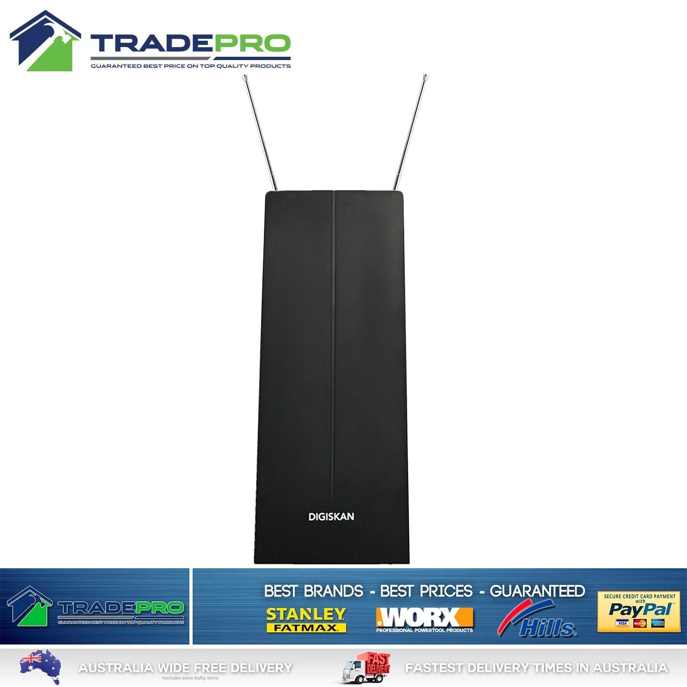 Premium TV Antenna Digital Indoor Strong Aerial HDTV Caravan RV Boat Black FM
