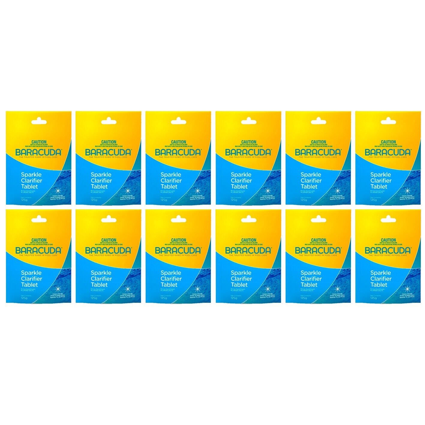 12x Sparkle Clarifier Tablet 125g Baracuda Clarifier Strength Clear Cloudy Water