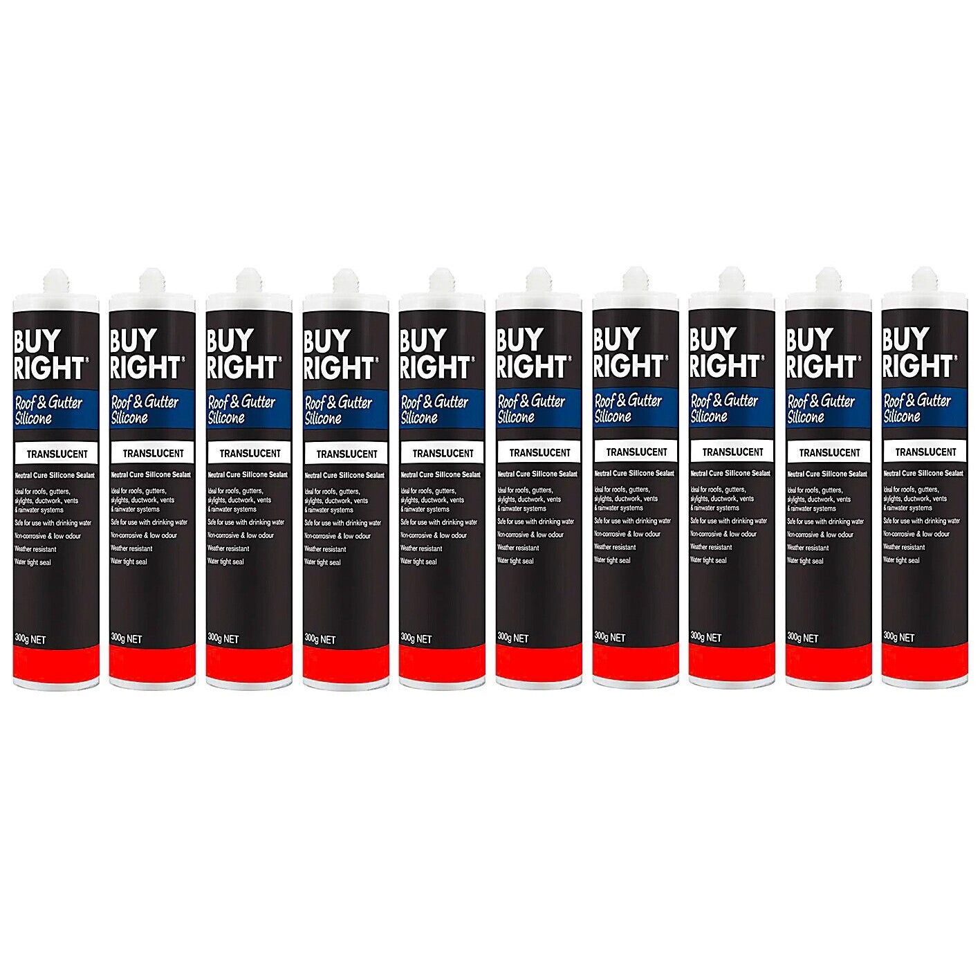 10x Roof & Gutter 300g Seal Silicone Transparent Clear Sealant Sealer PRO