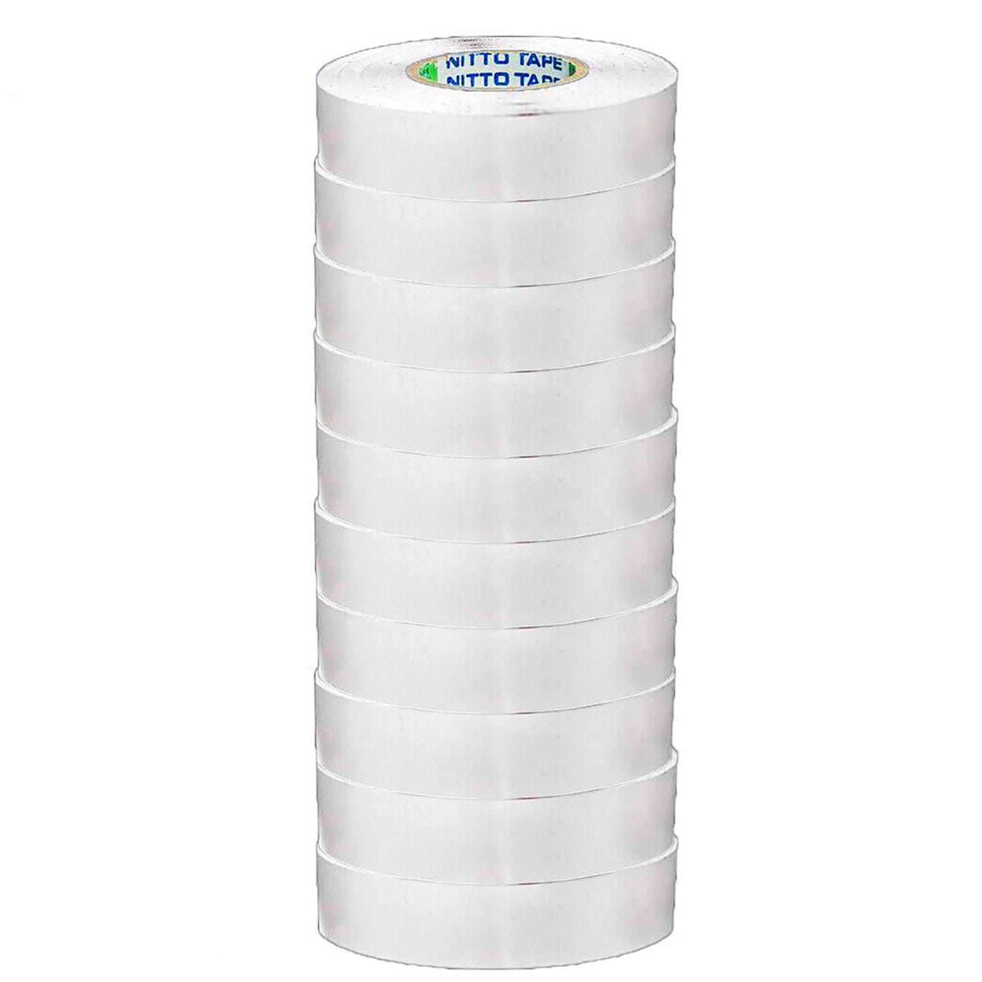 10x Rolls Nitto® Electrical Tape White 18mm x 20m Insulation Denko Electric Bulk