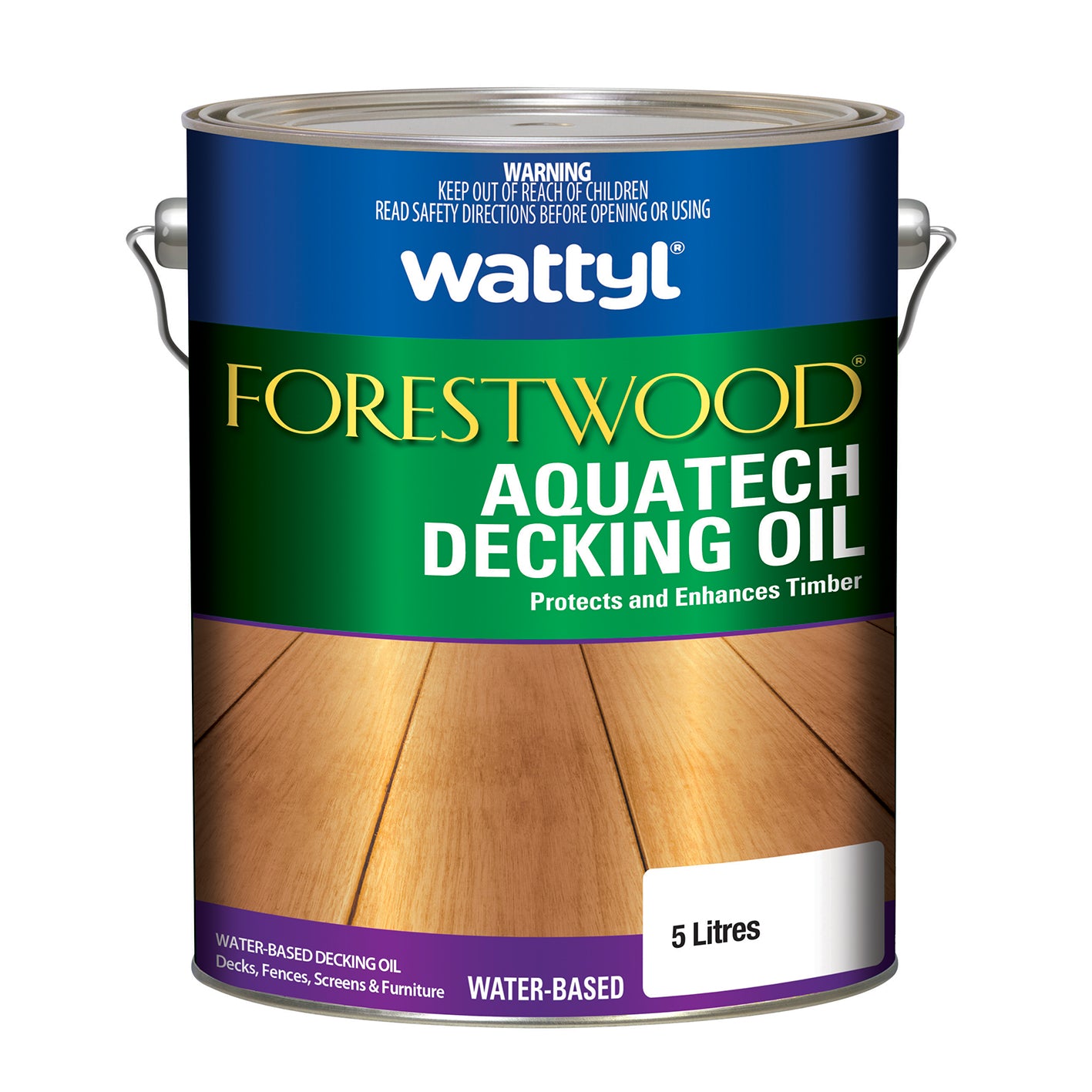 Wattyl Decking Oil PRO Water Based 5L Natural Timber Outdoor Wood Deck 4ltr