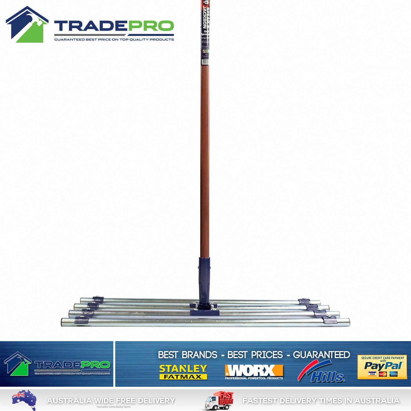 Spear & Jackson Top Soil Spreader Lawn Sand Level Rake Fertilisers Garden PRO