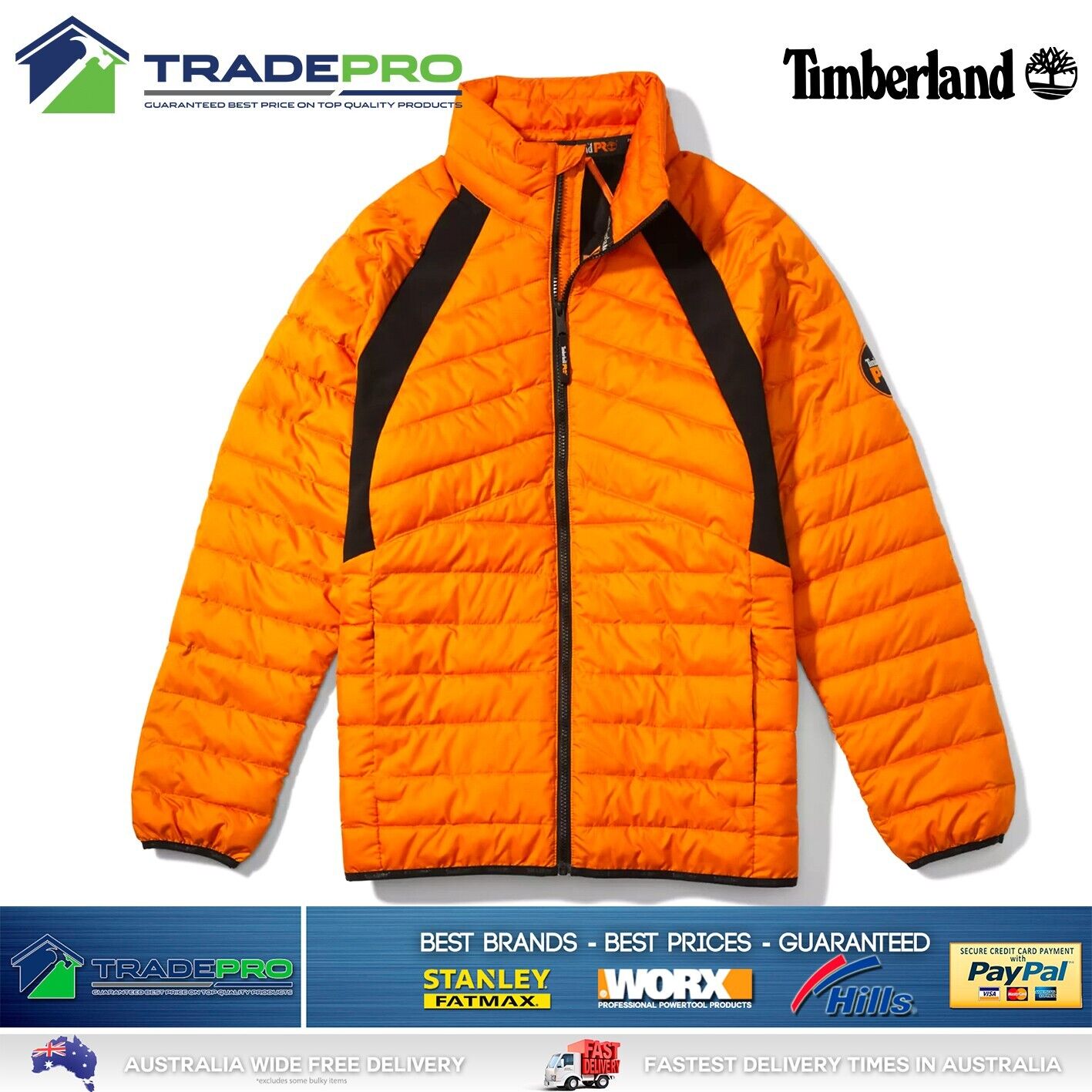 Timberland® Frostwall Jacket Tradies XL PRO Workwear Active Work Orange Jumper