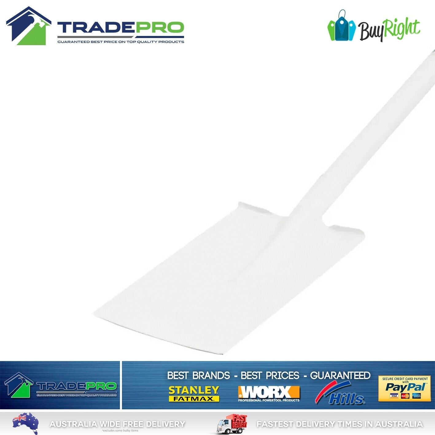 Shovel Wide Narrow Mouth Fiberglass Shaft D Handle Digging Garden Spade Tradies