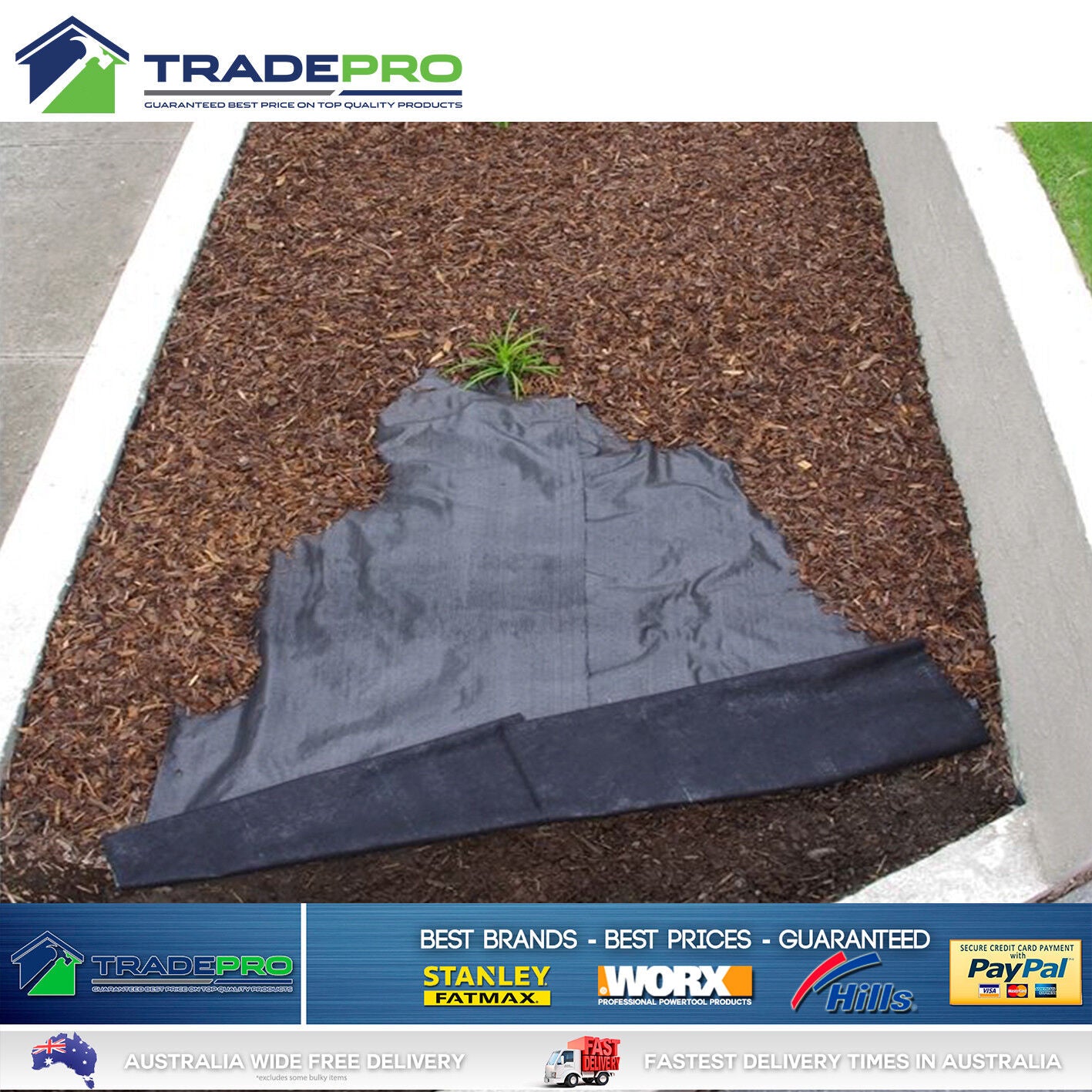 Weedmat Gale® Weed Control Mat PRO Garden Landscape Woven 900mm 10Mtr 10m Roll