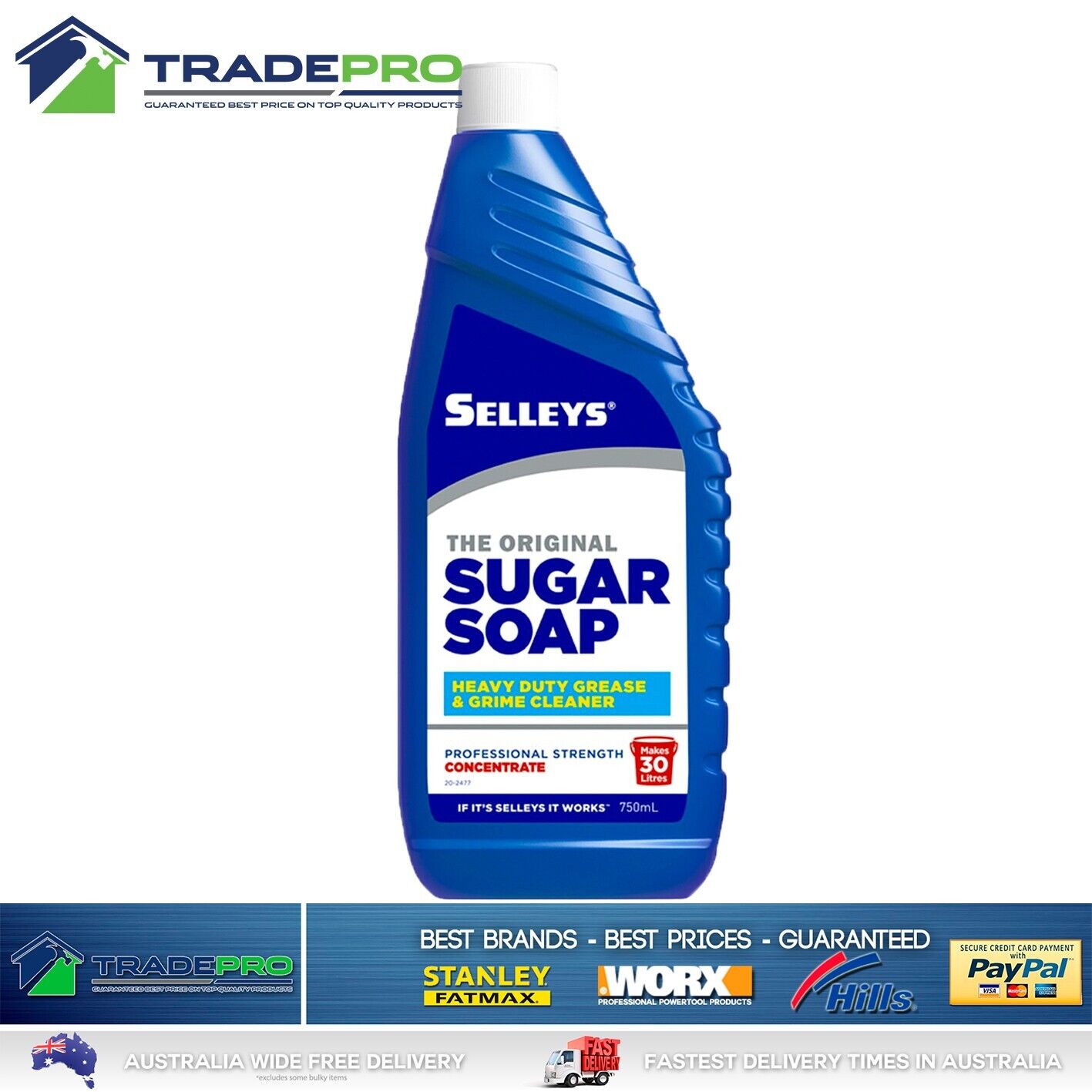 Sugar Soap Selleys 750ml PRO strength Concentrate Paint Grime Prep Cleaner