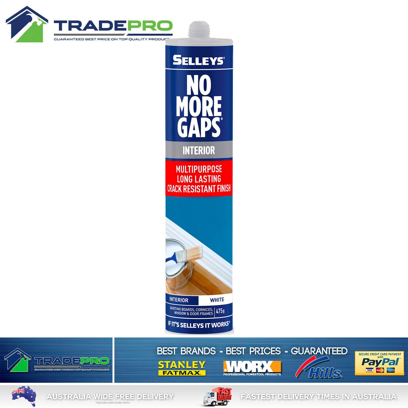 12x Selleys® No More Gaps 475g Multipurpose Sealant Gap Filler White Paintable